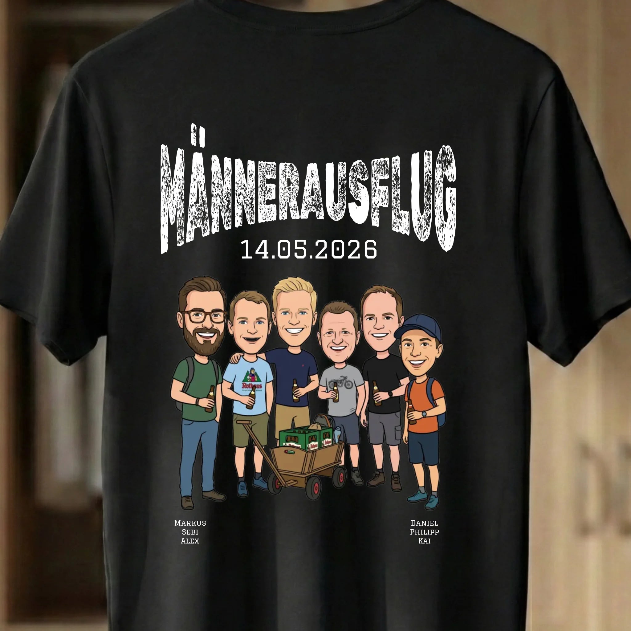 T-Shirt Männerausflug - schwarz