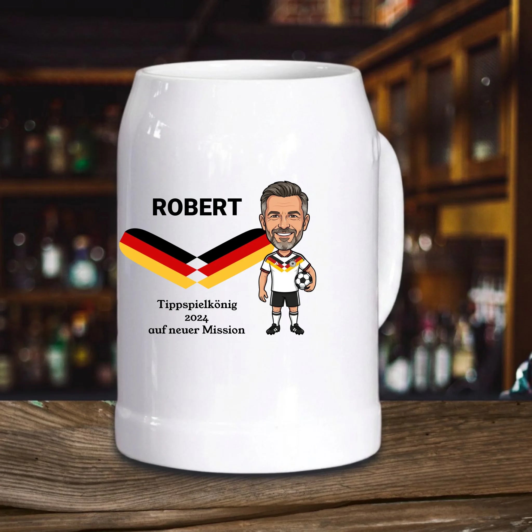 Bierkrug aus Stein personalisiert