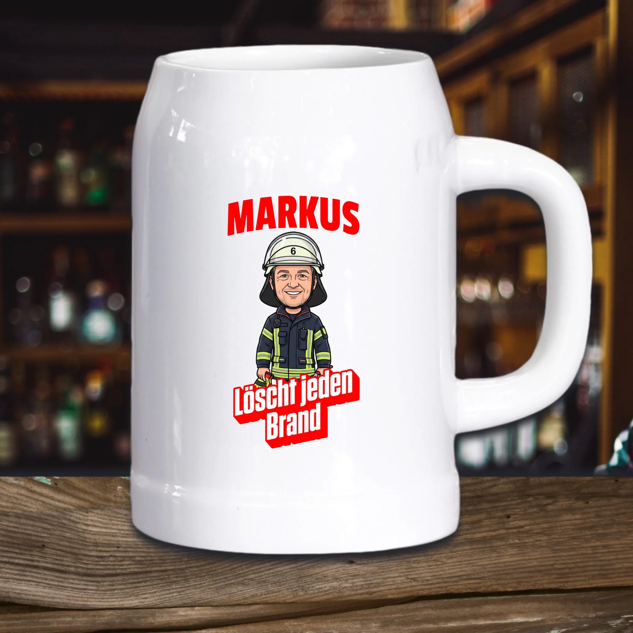 Bierkrug aus Stein personalisiert