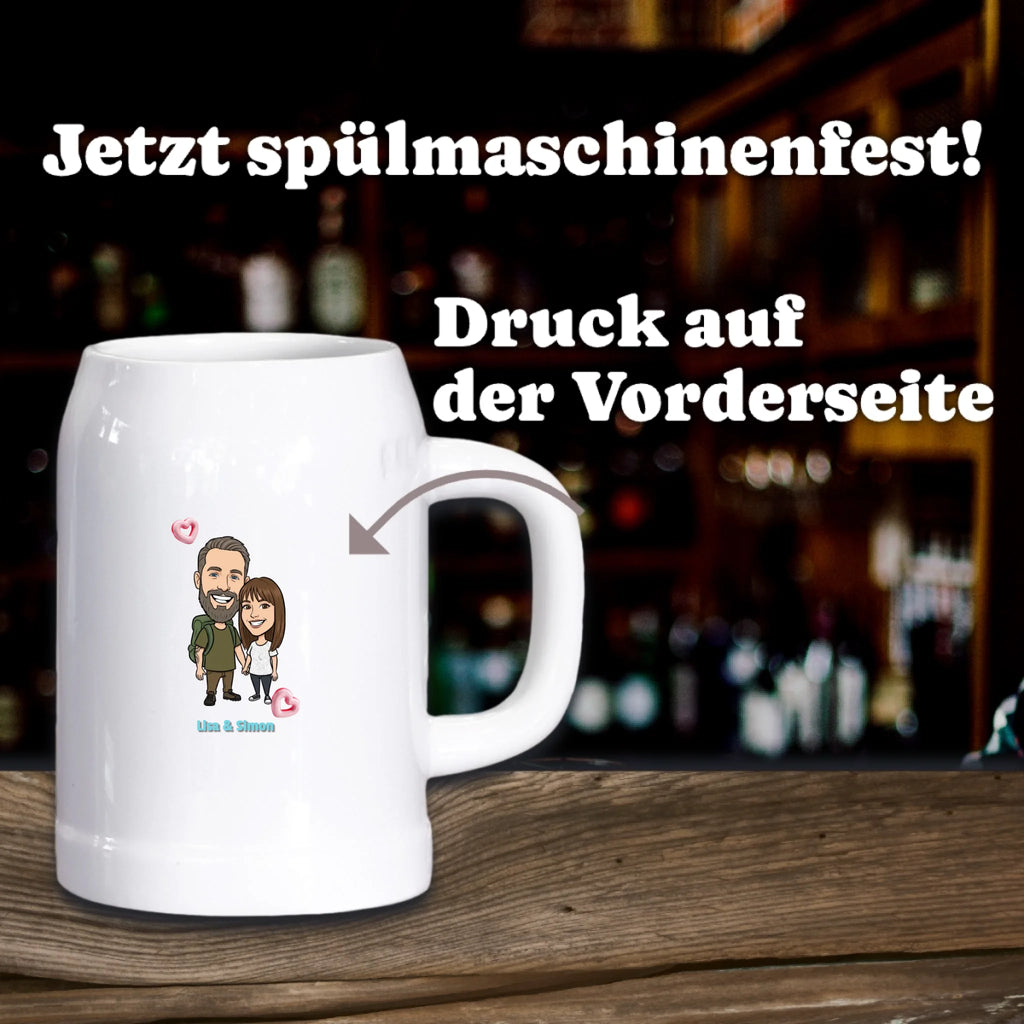 Bierkrug aus Stein personalisiert