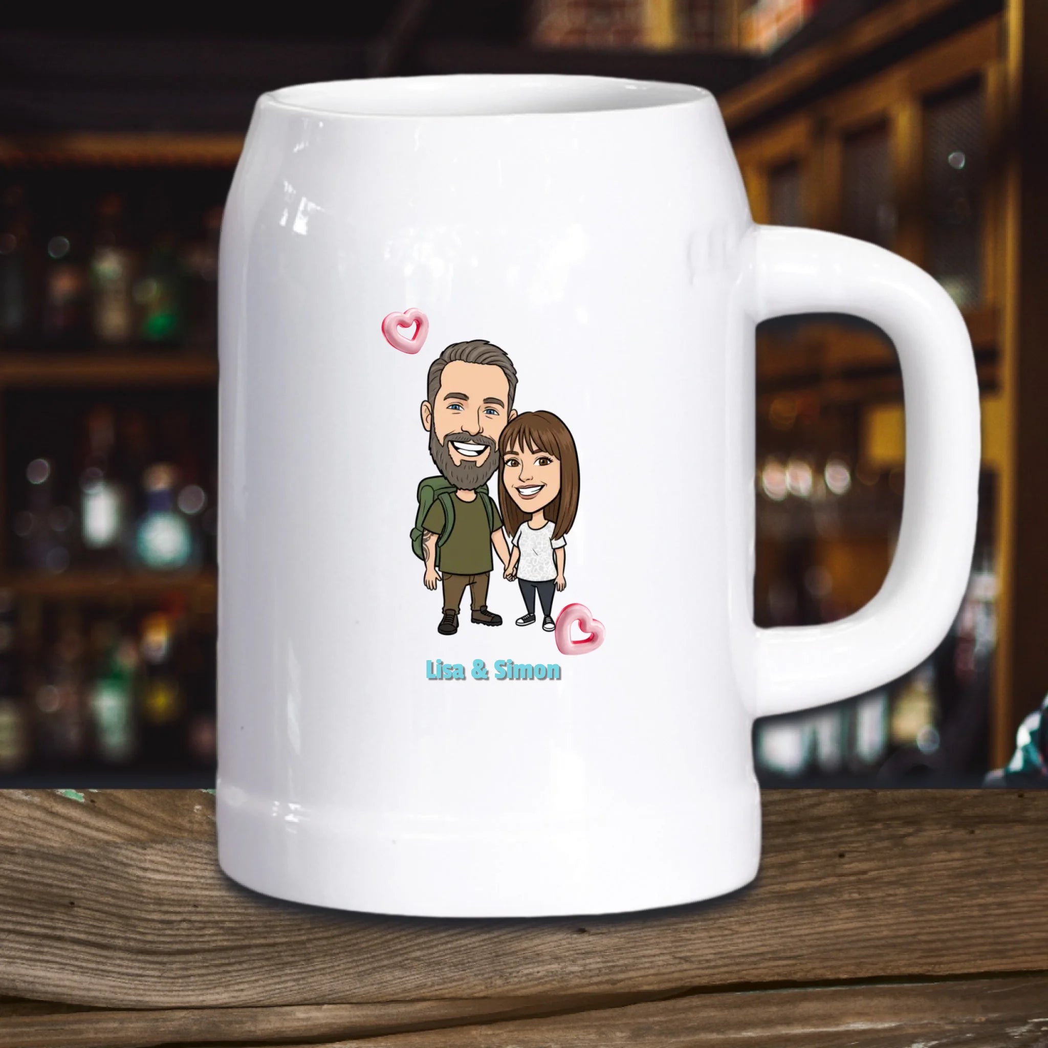 Bierkrug aus Stein personalisiert