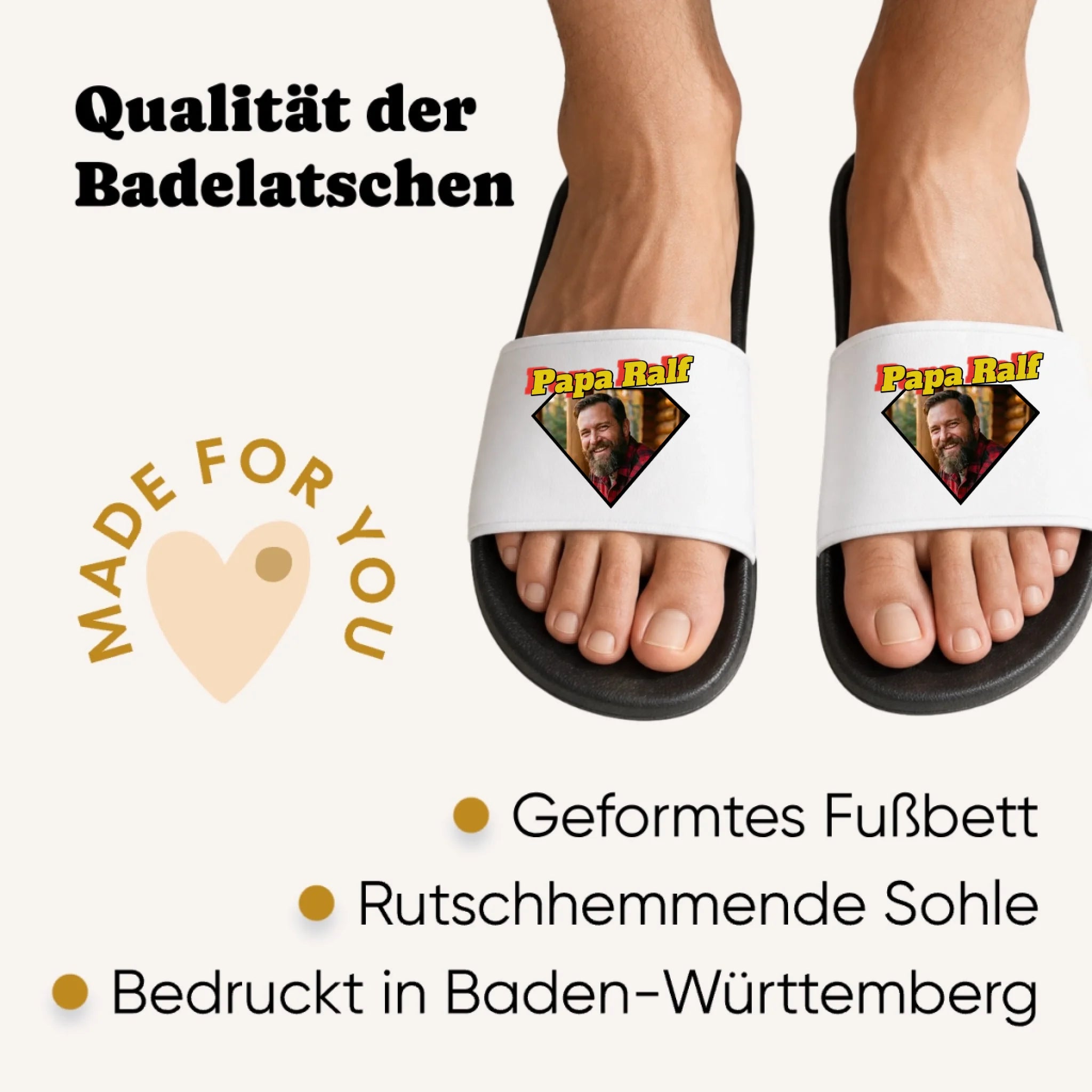 Personalisierte Badeschlappen