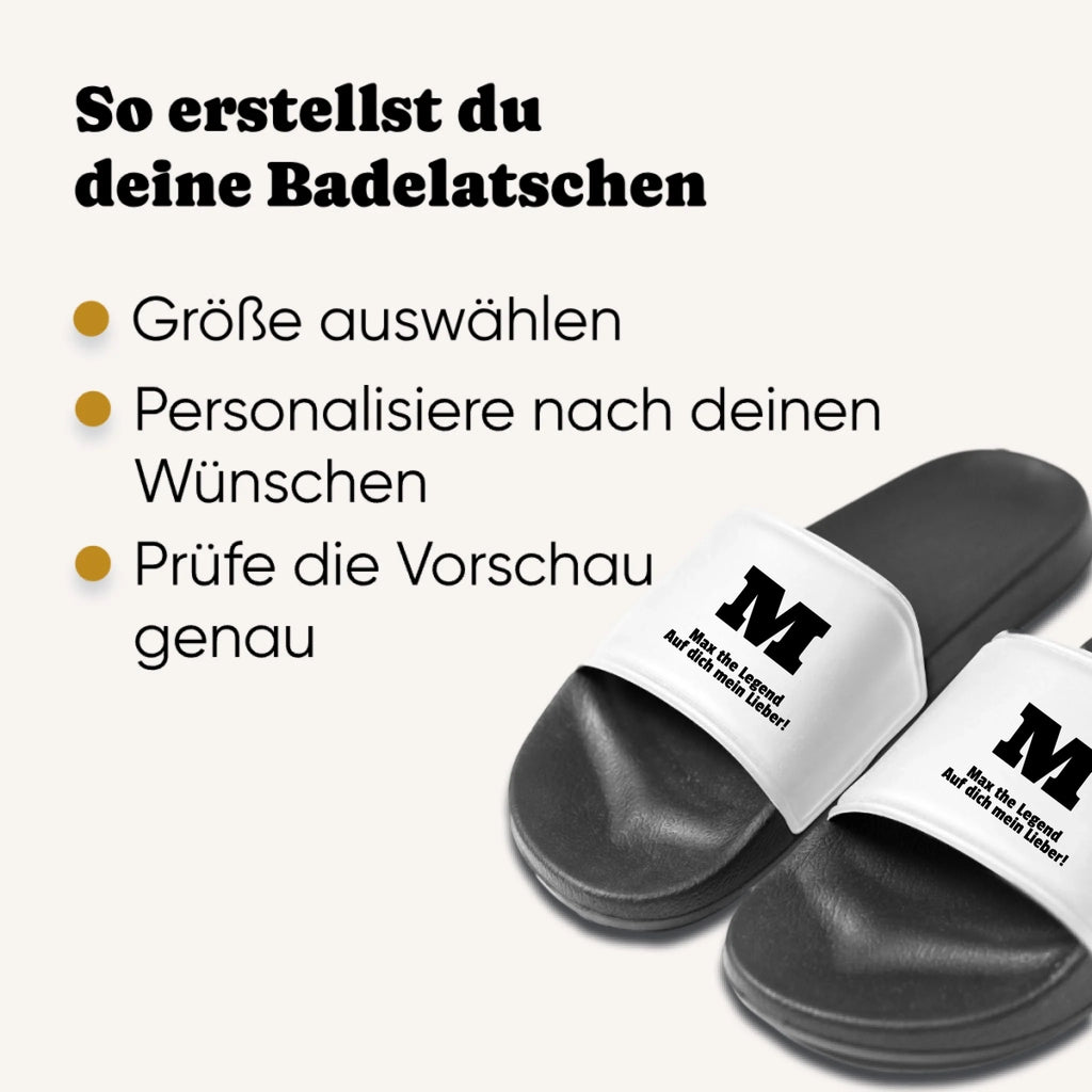 Personalisierte Badeschlappen