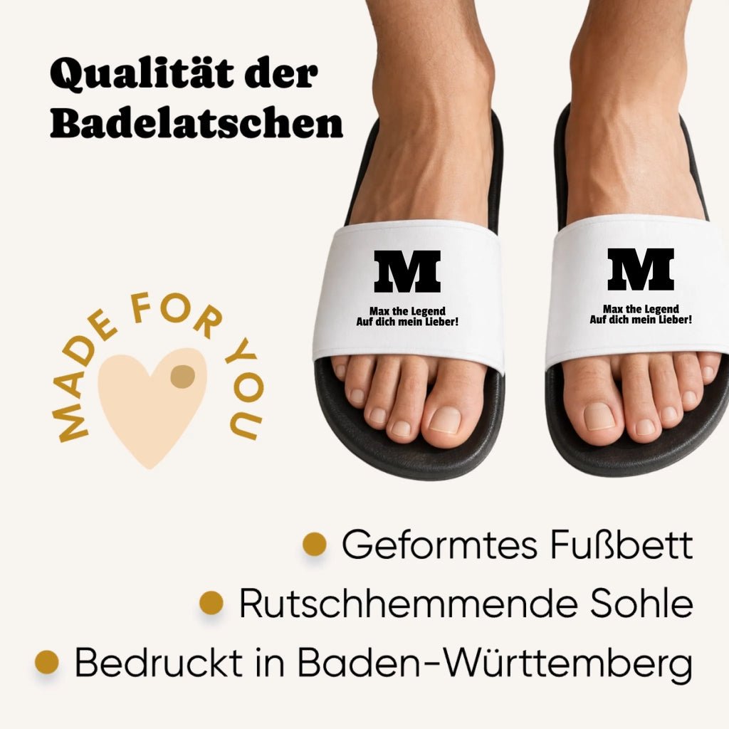 Personalisierte Badeschlappen