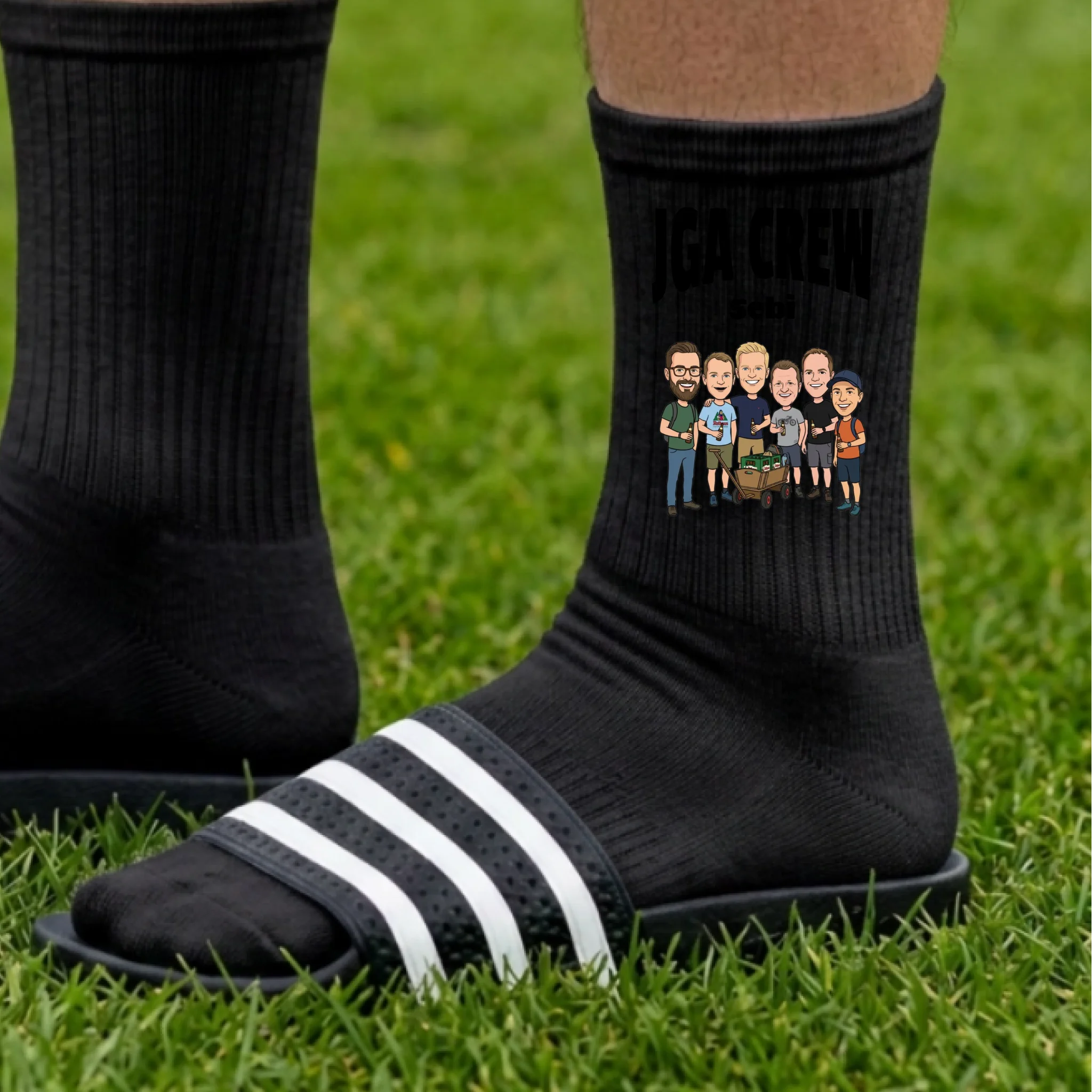 Personalisierte Socken schwarz