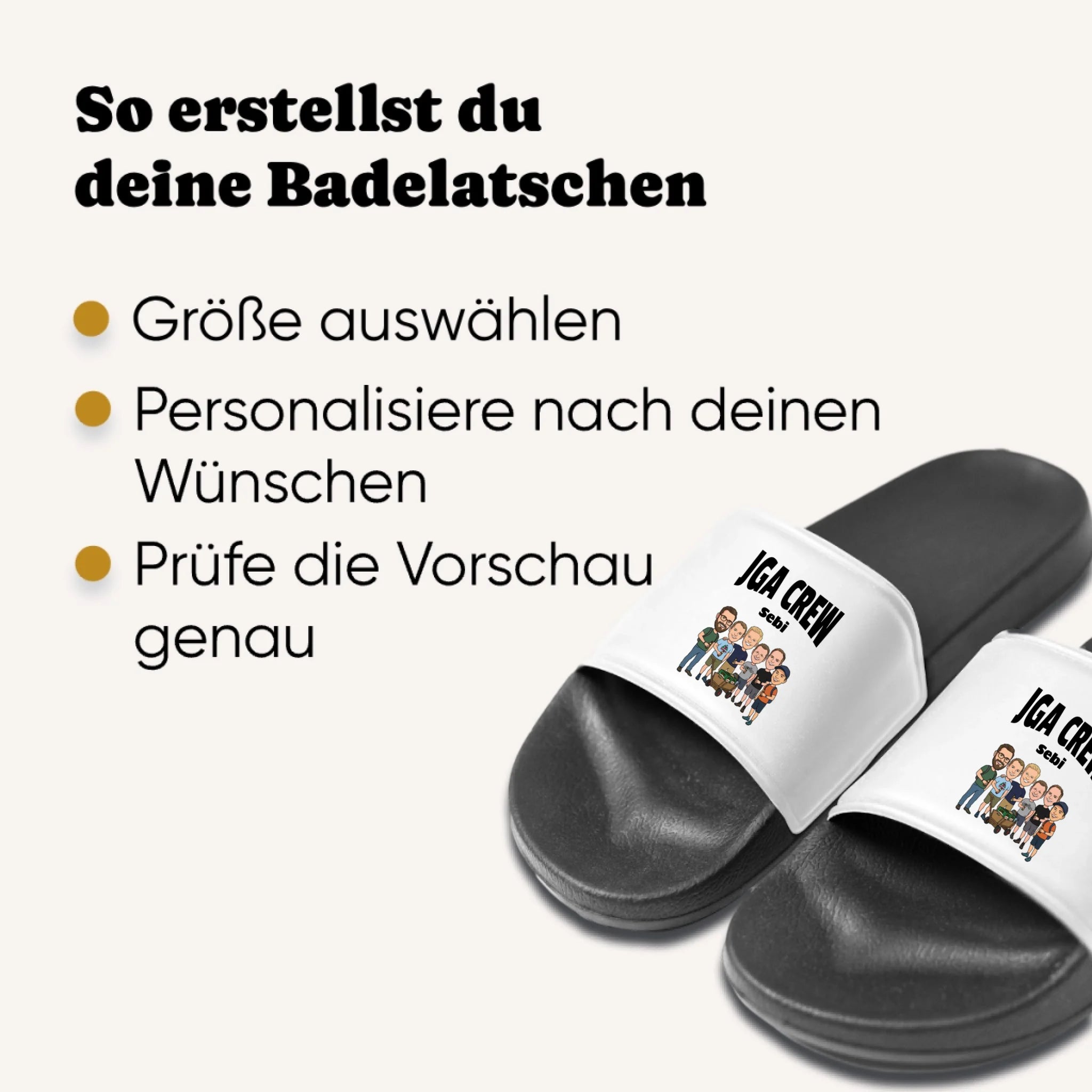 Personalisierte Badeschlappen