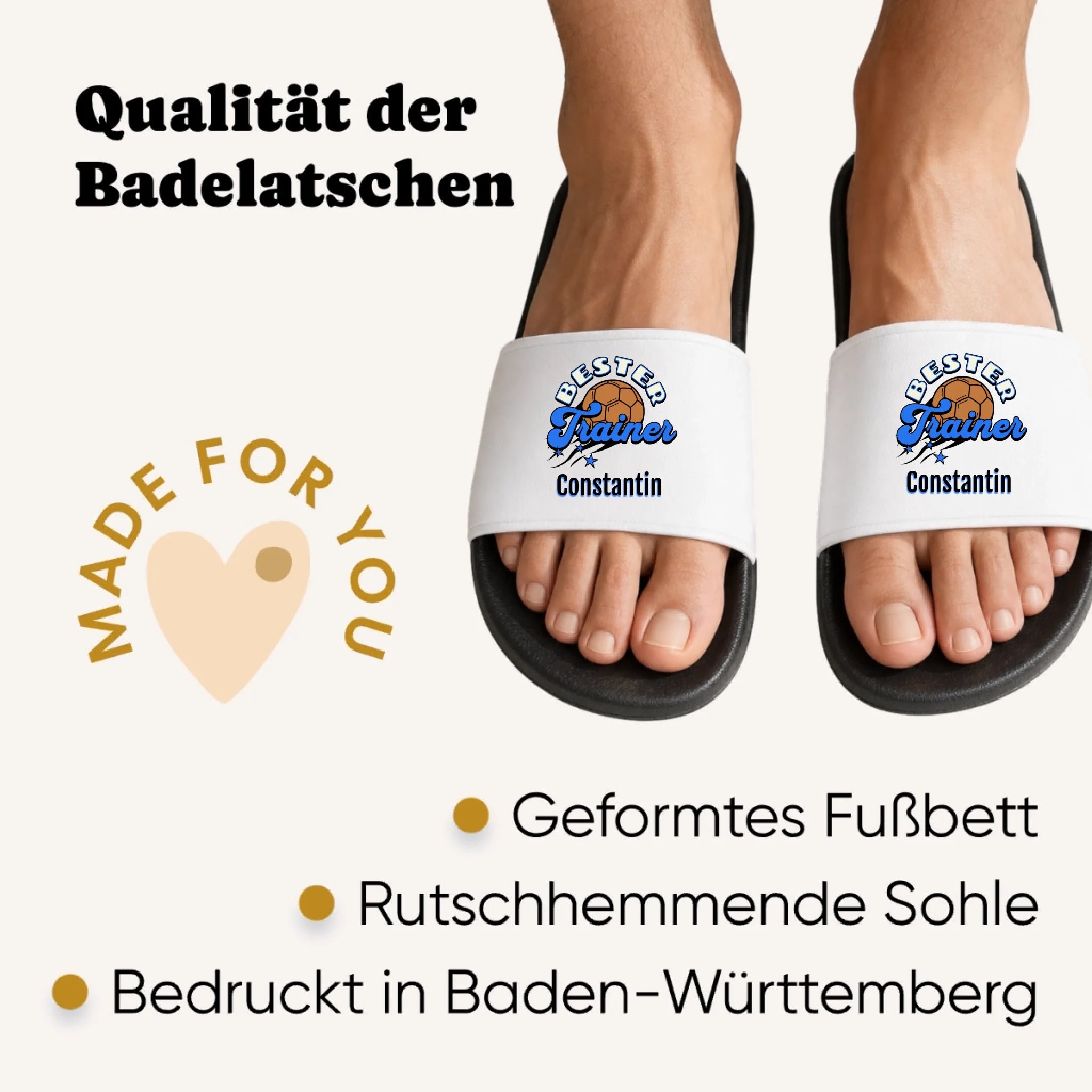 Personalisierte Badeschlappen