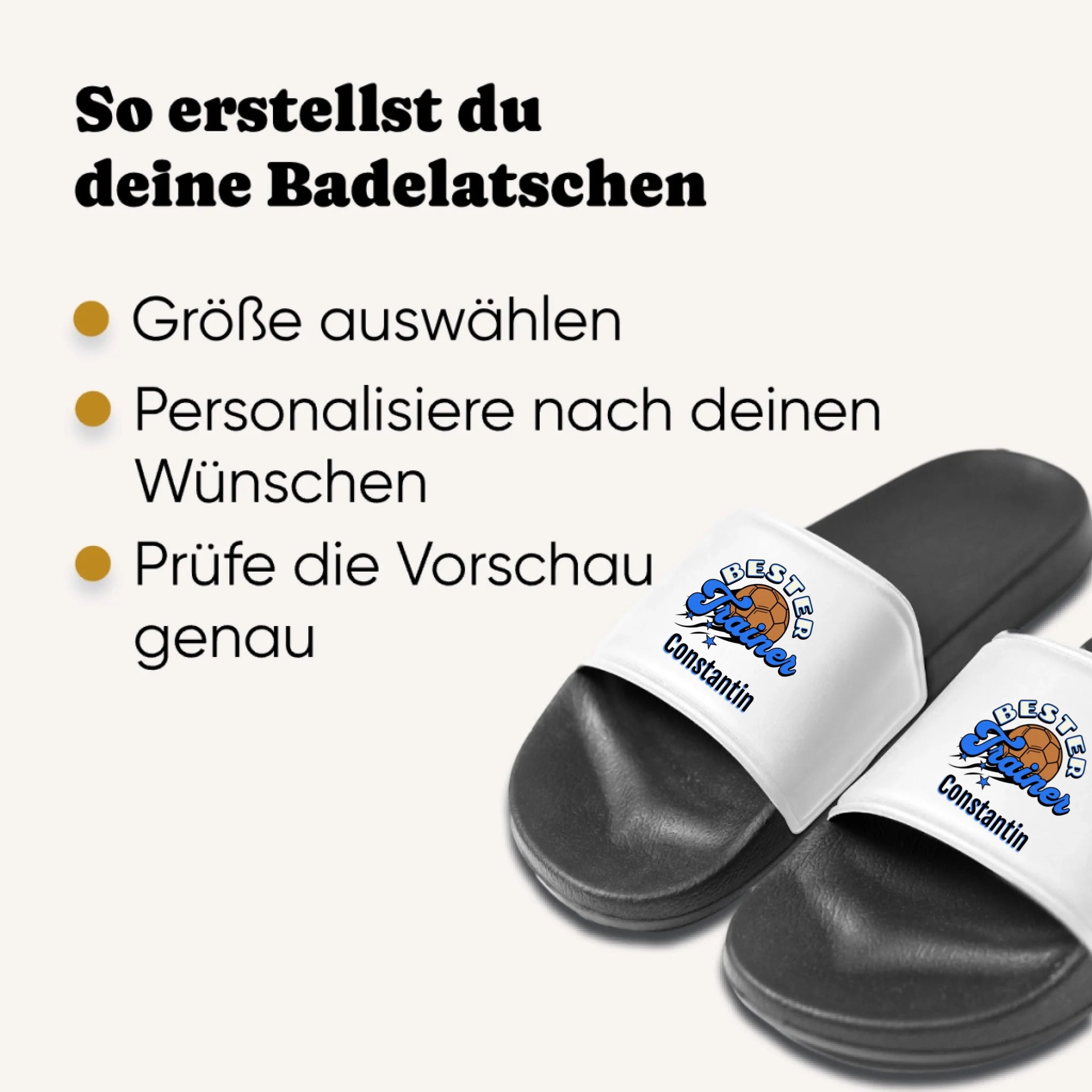 Personalisierte Badeschlappen