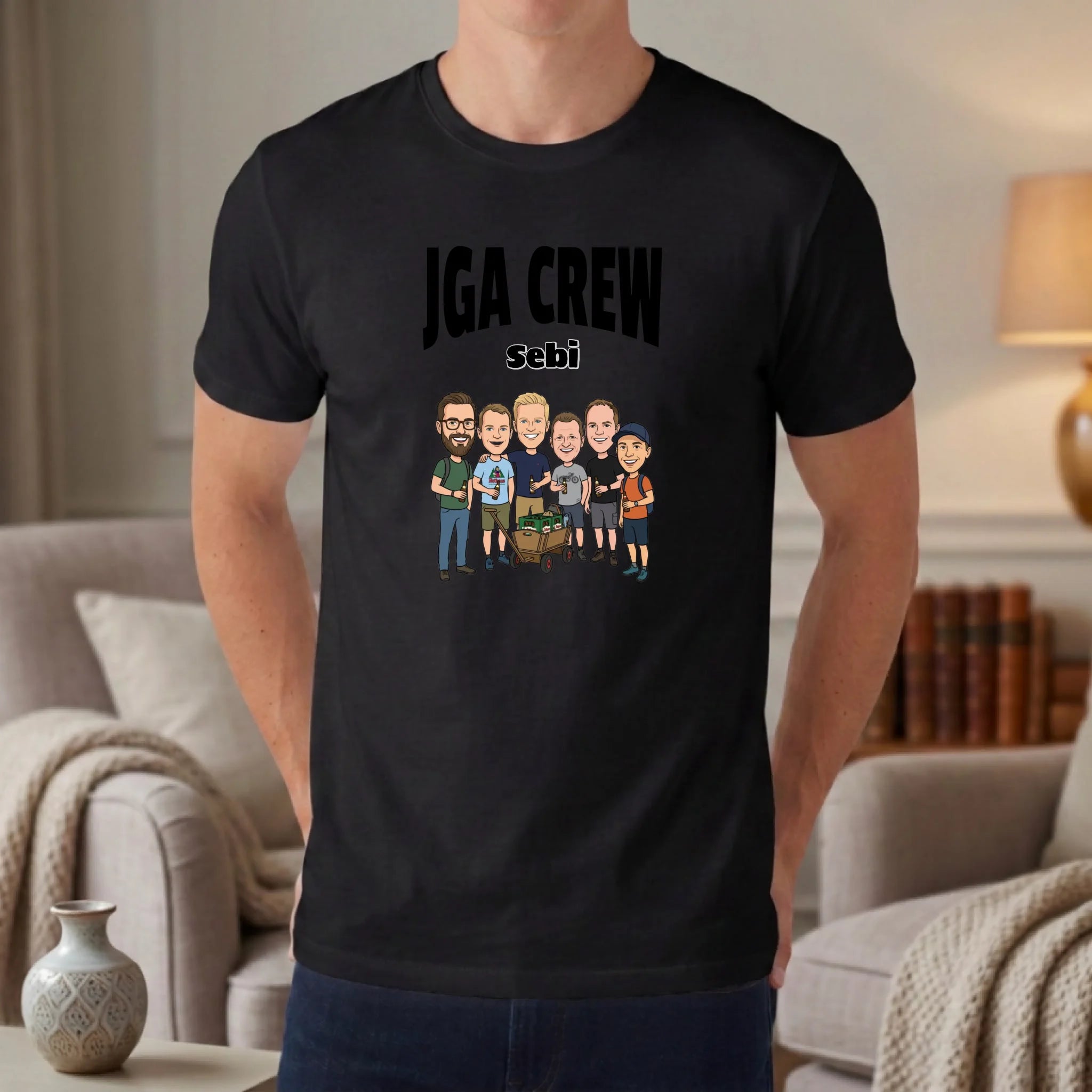 Personalisiertes T-shirt unisex - schwarz