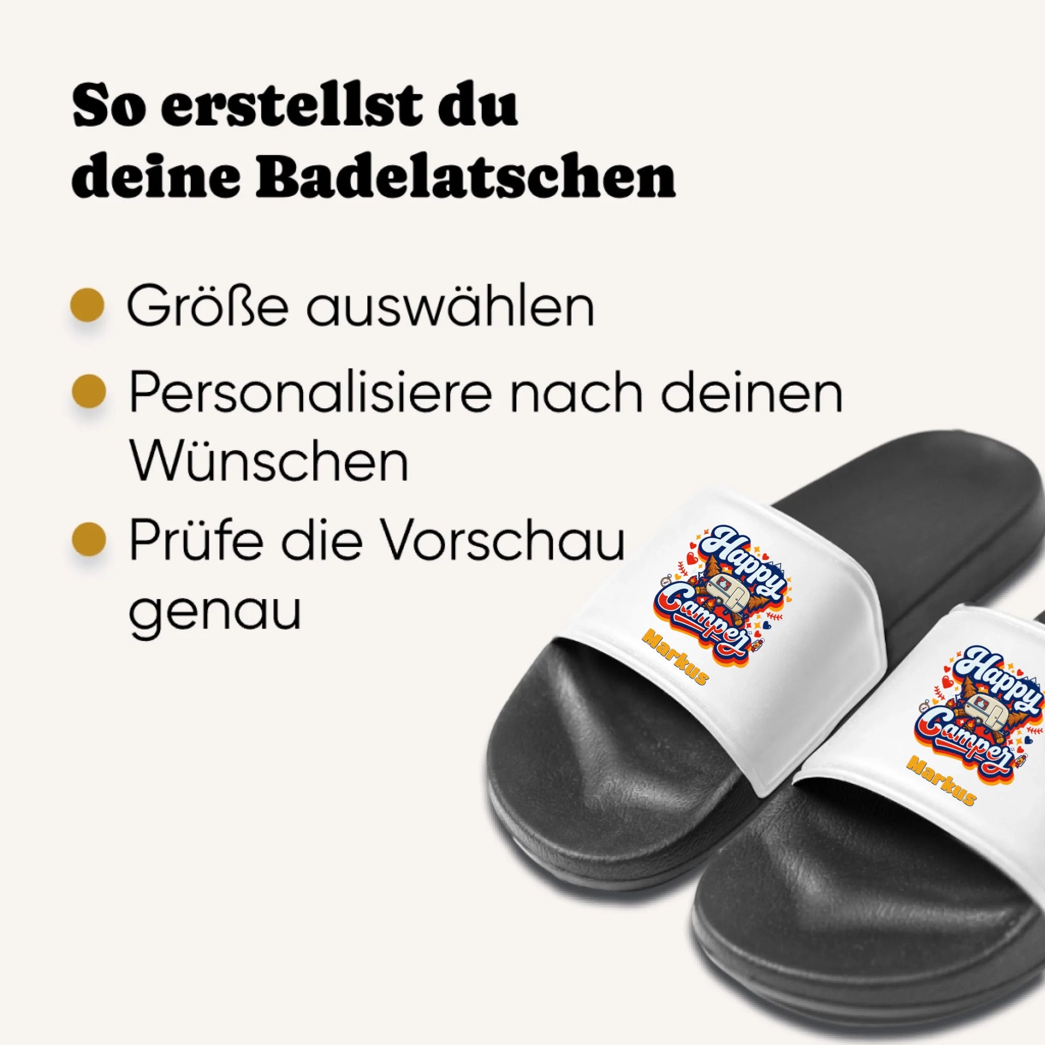 Personalisierte Badeschlappen