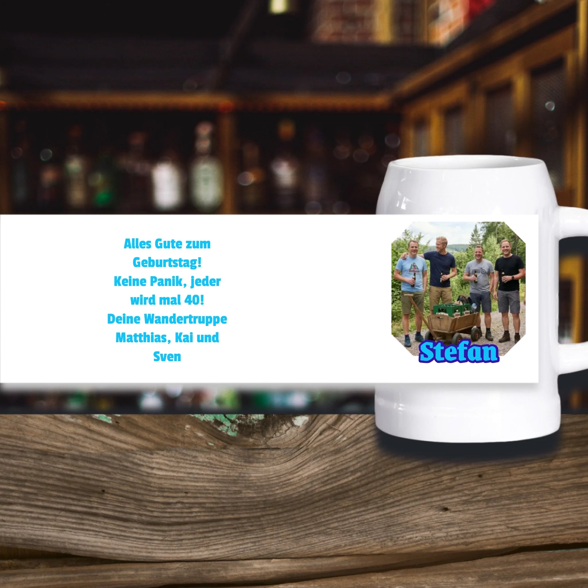 Personalisierter Bierkrug aus Stein