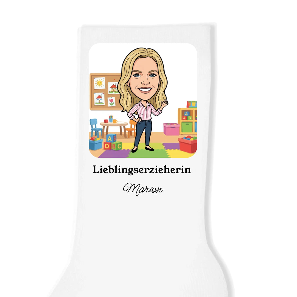 Personalisierte Socken weiß