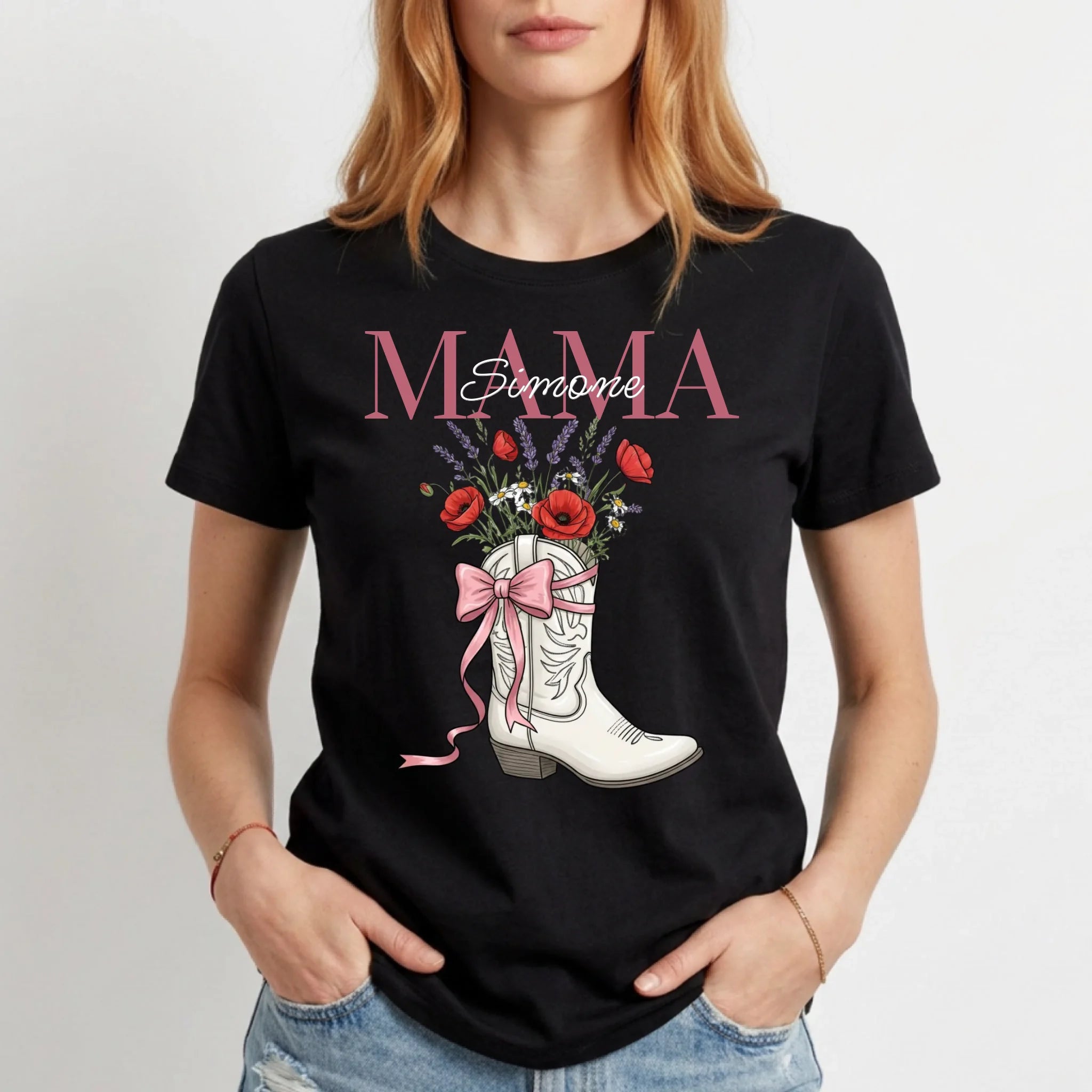 Personalisiertes T-Shirt Damen - schwarz