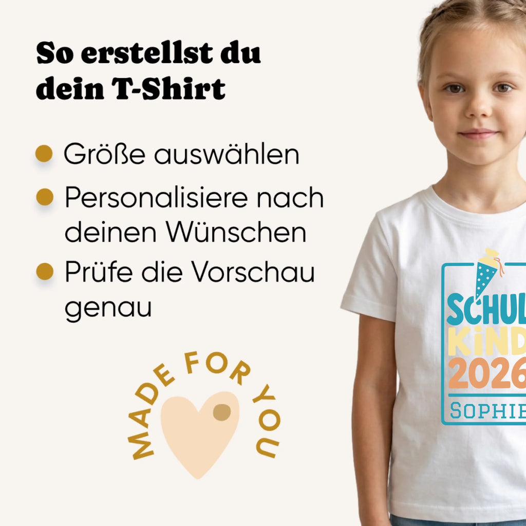 Personalisiertes T-Shirt Kids Grössentabelle
