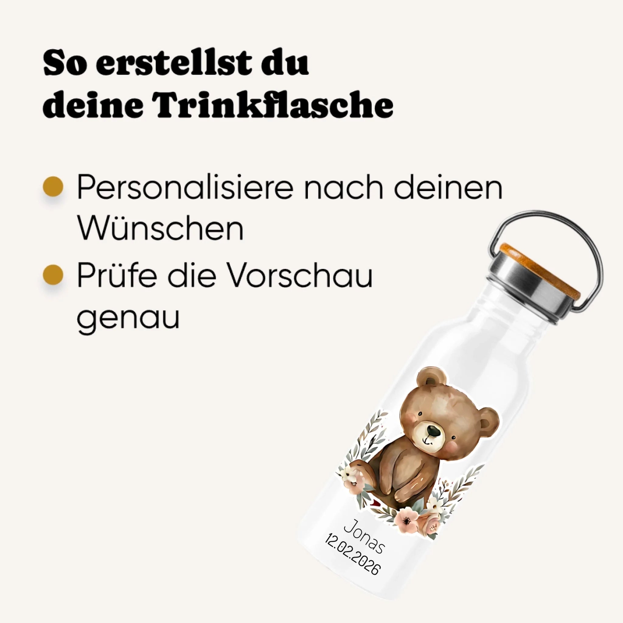 Personalisierte Trinkflasche