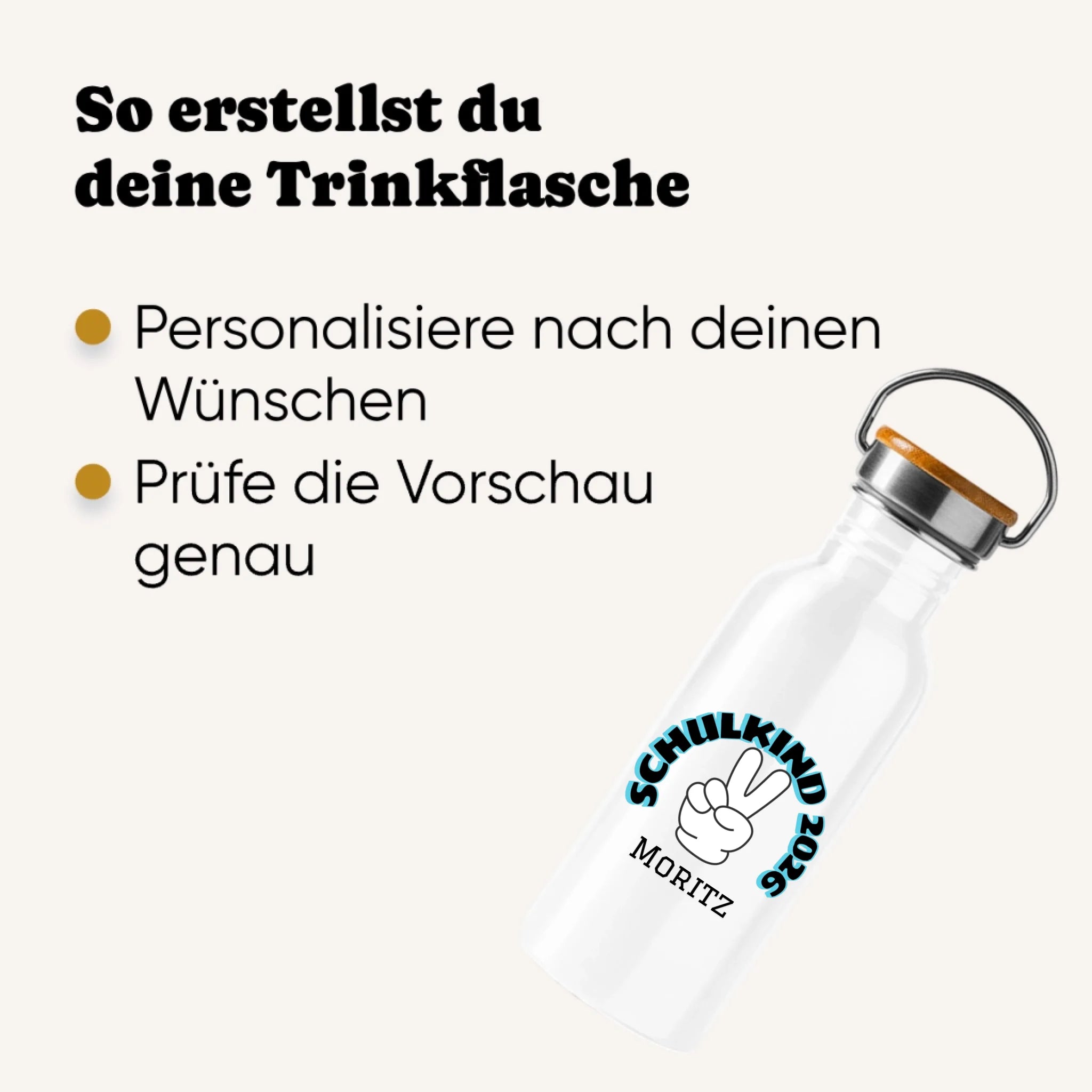 Personalisierte Trinkflasche