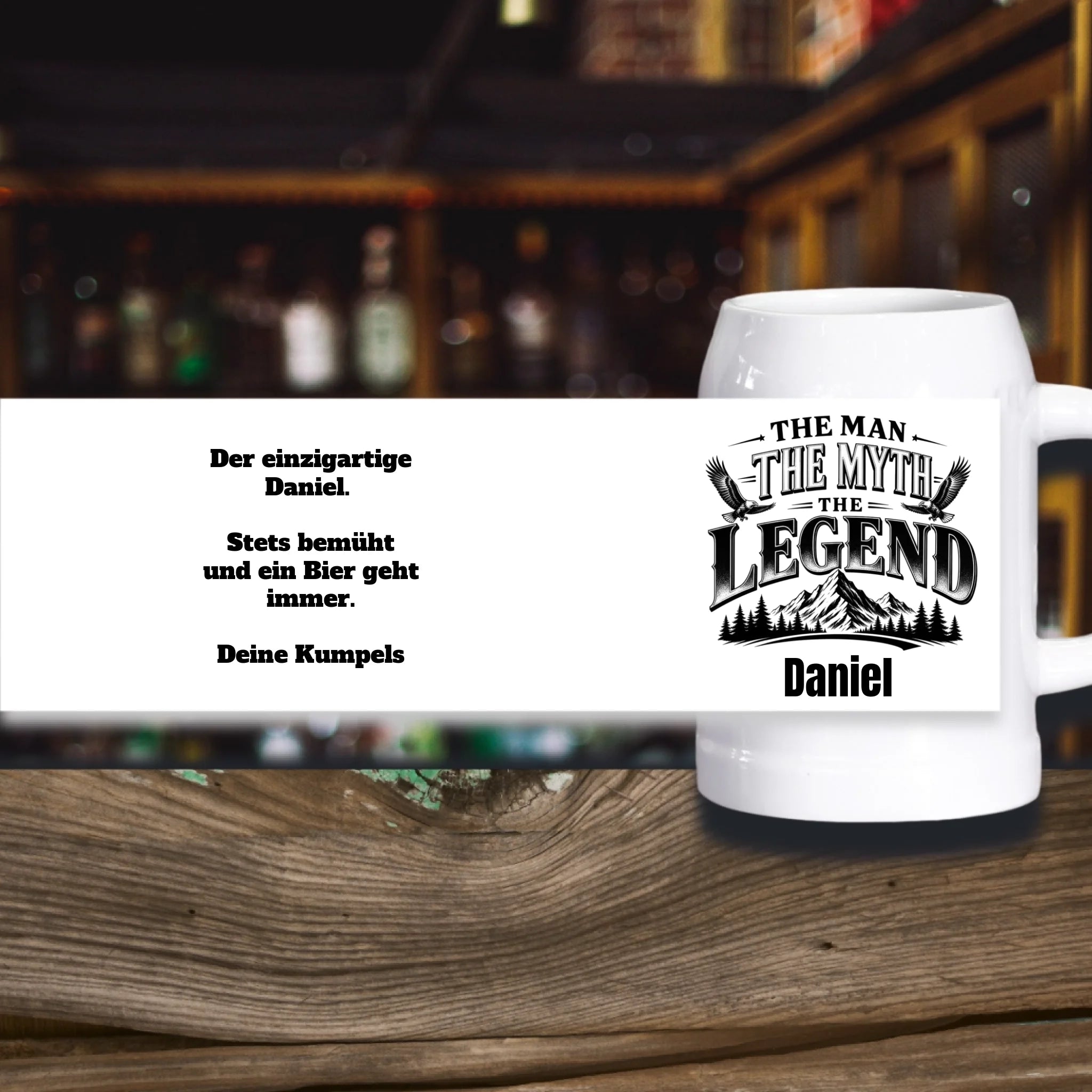Personalisierter Bierkrug aus Stein