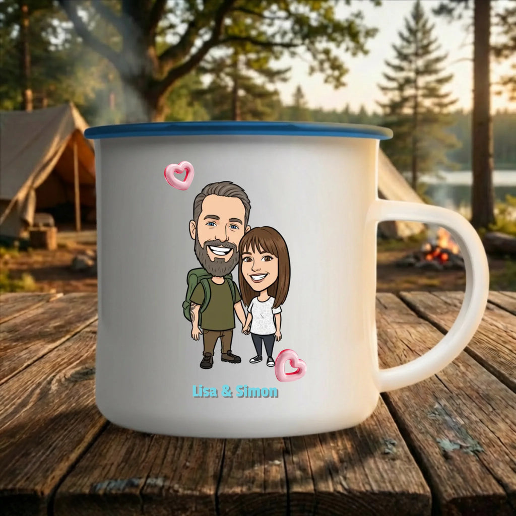 Personalisierte Emaille Tasse