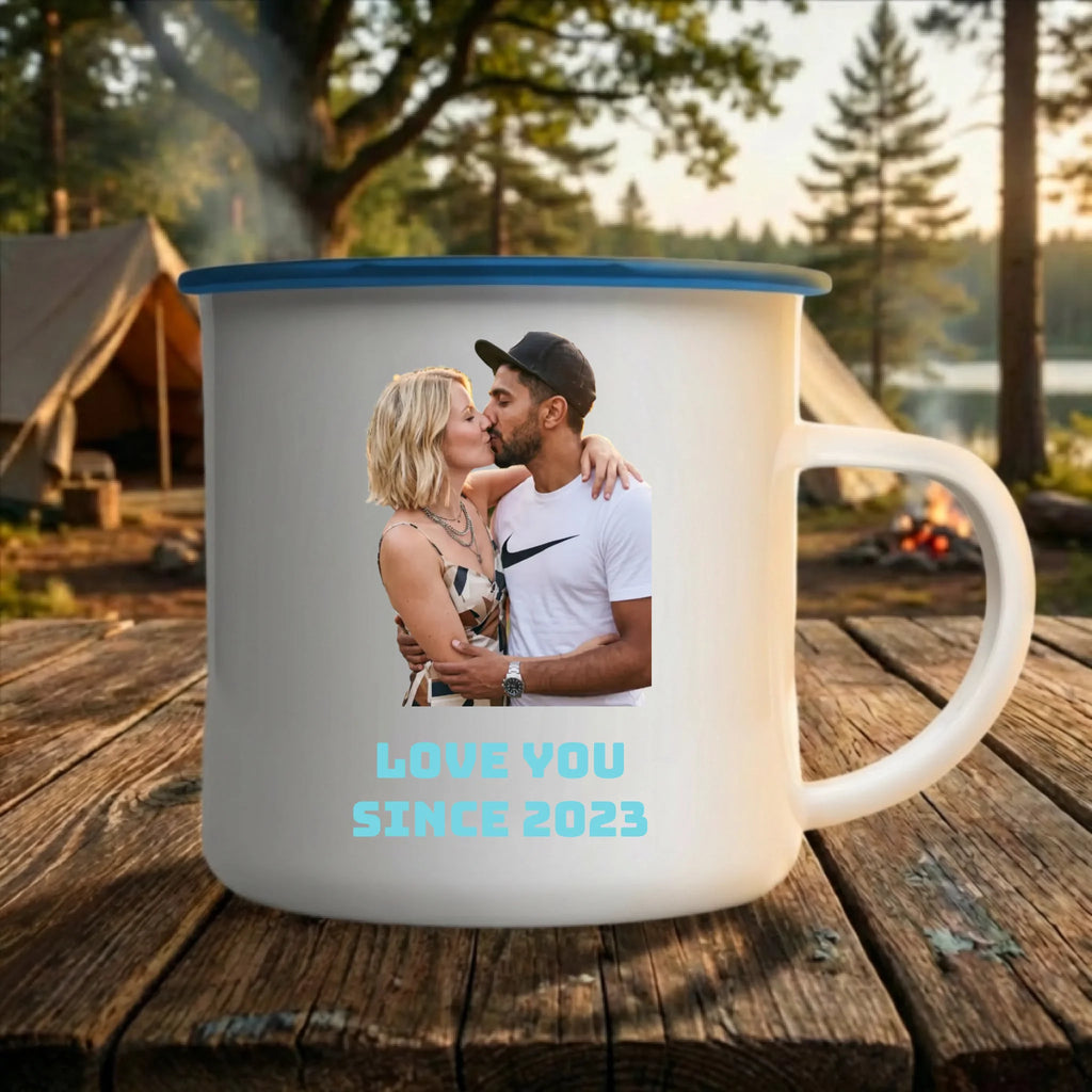 Personalisierte Emaille Tasse