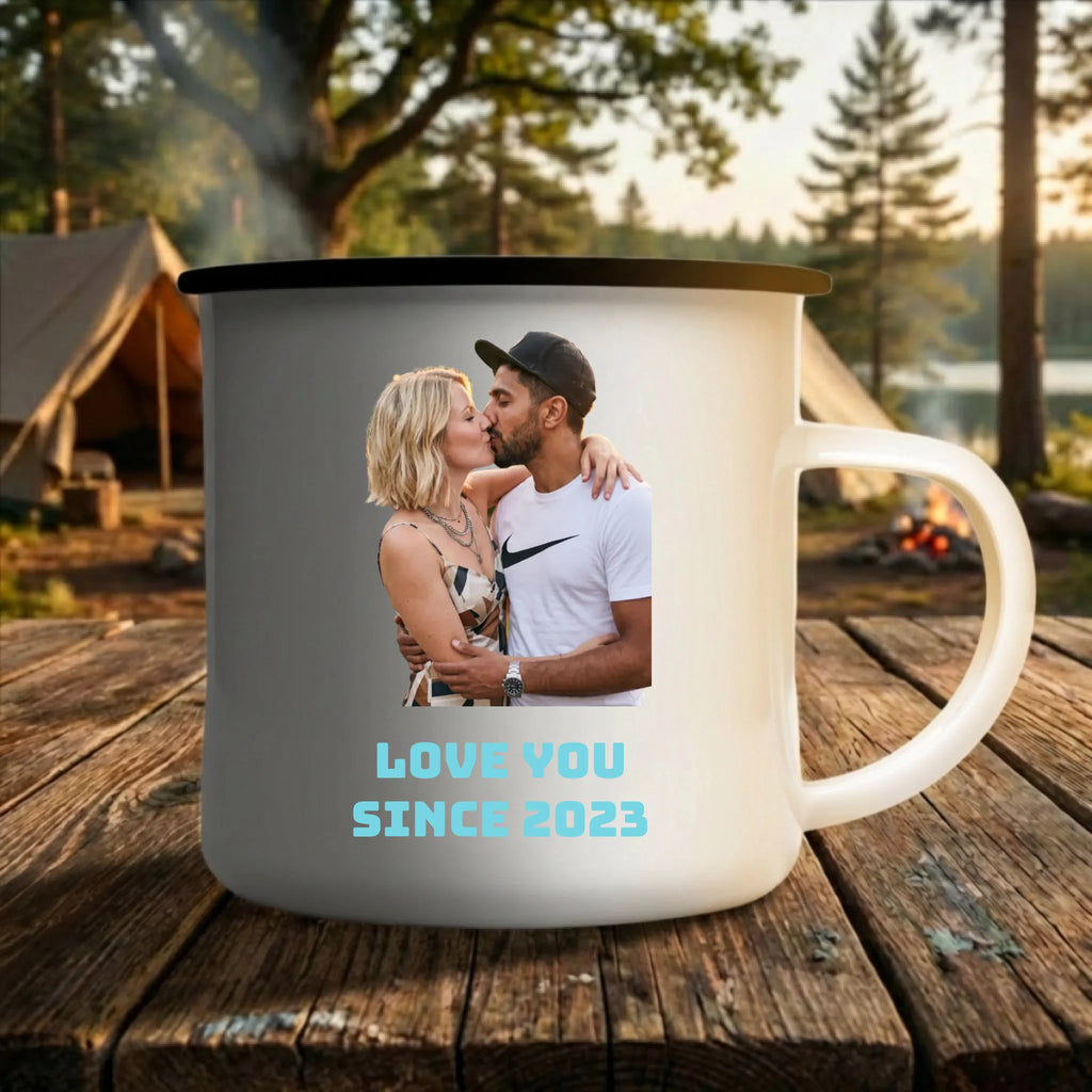 Personalisierte Emaille Tasse