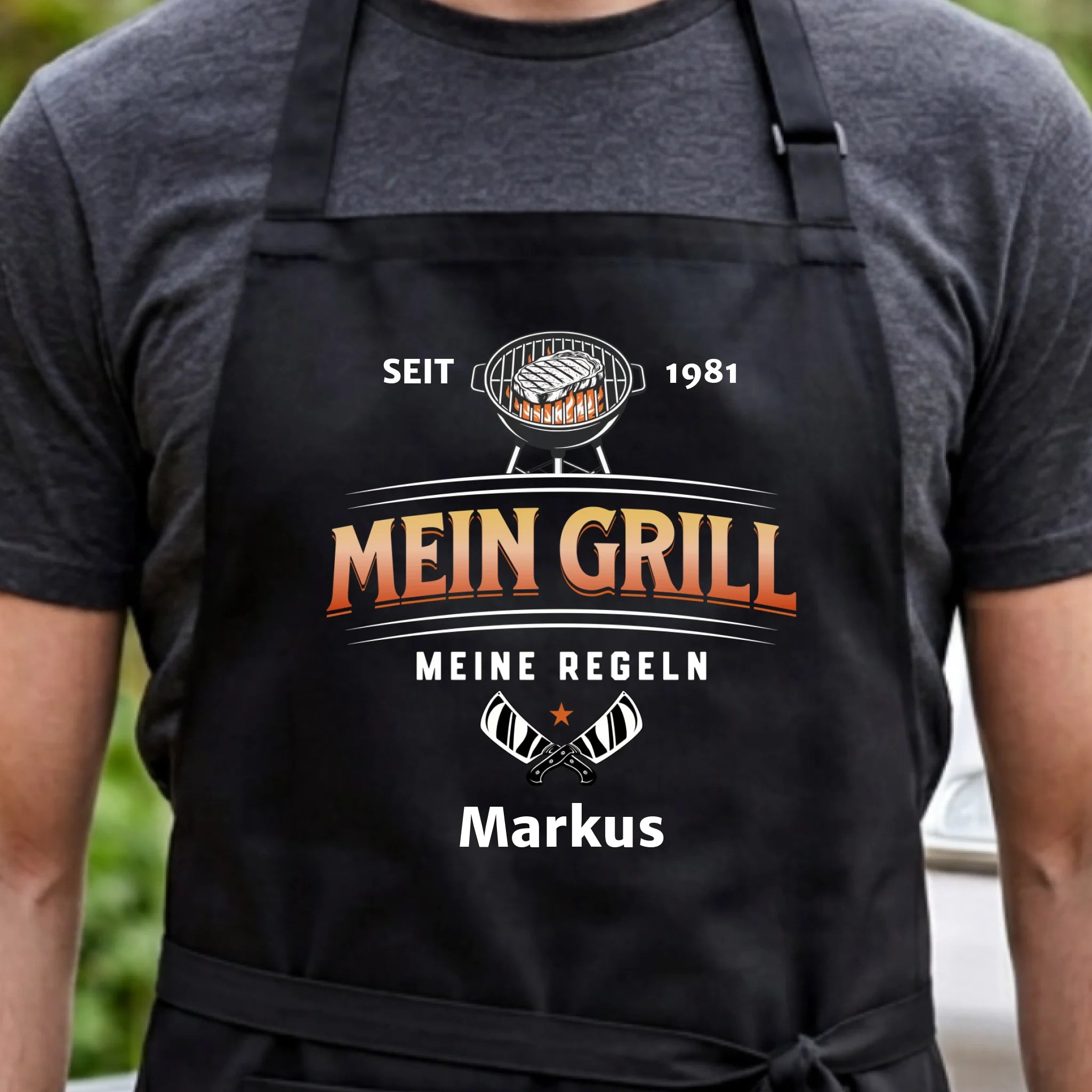 Personalisierte Schürze
