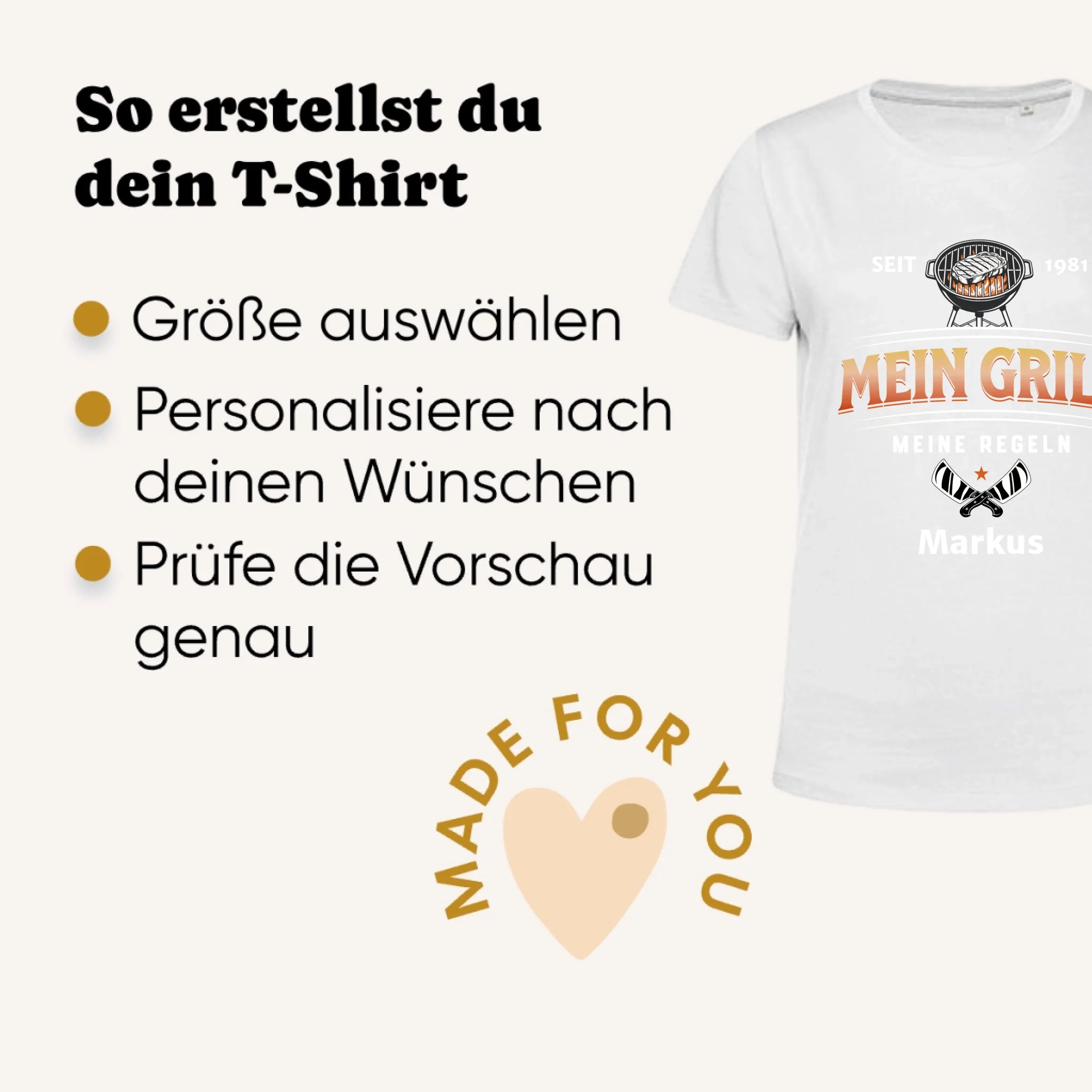 Personalisiertes T-Shirt Damen - weiss