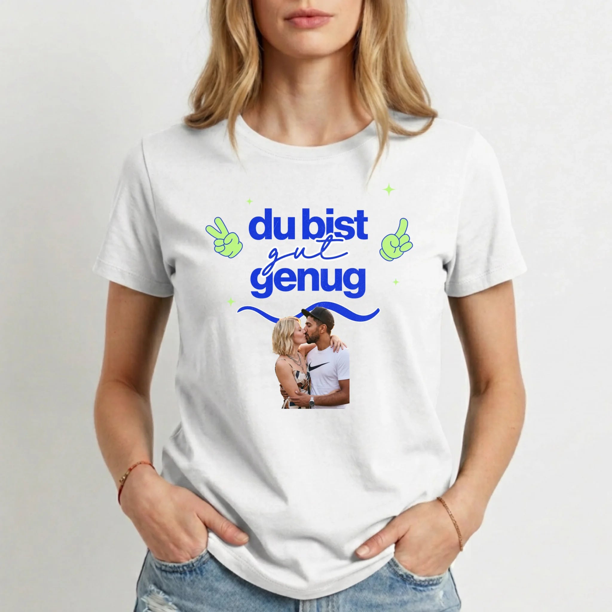 Personalisiertes T-Shirt Damen - weiss