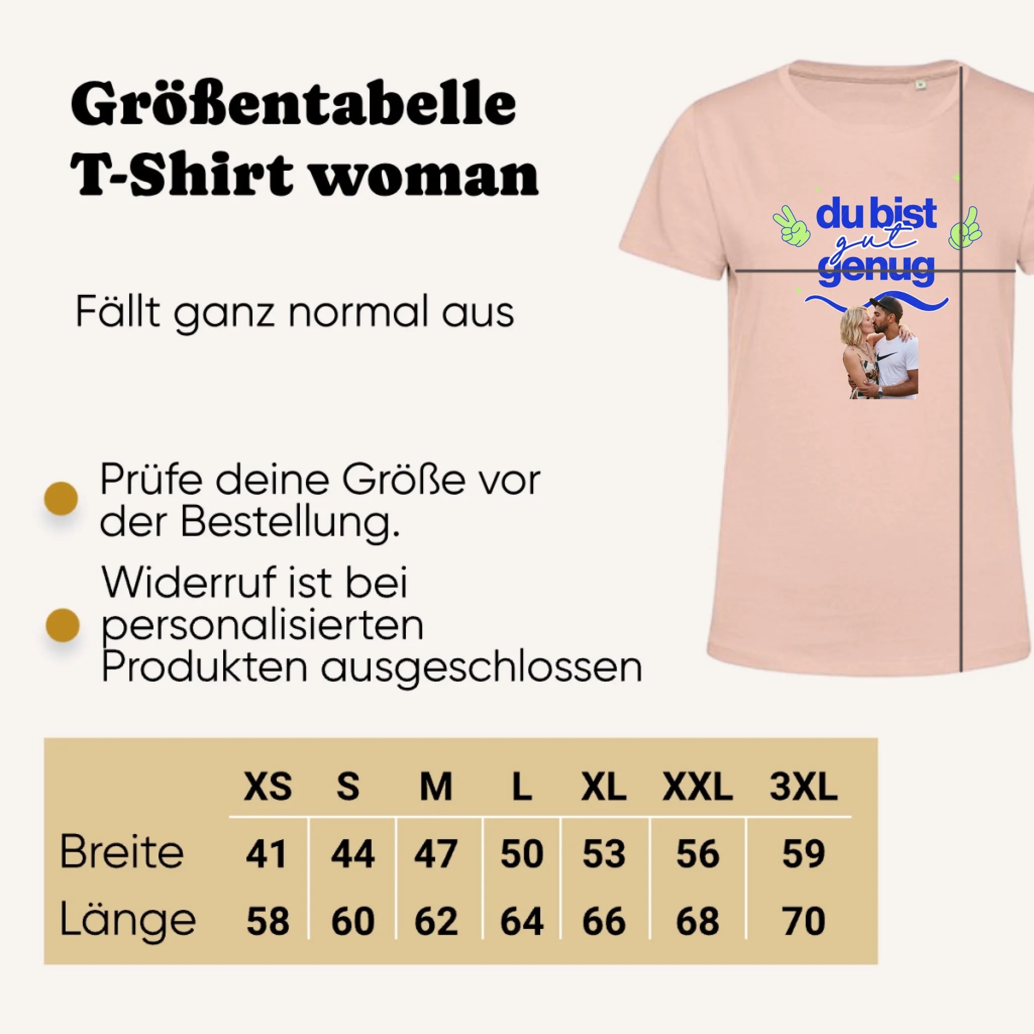 Personalisiertes T-Shirt Damen - weiss
