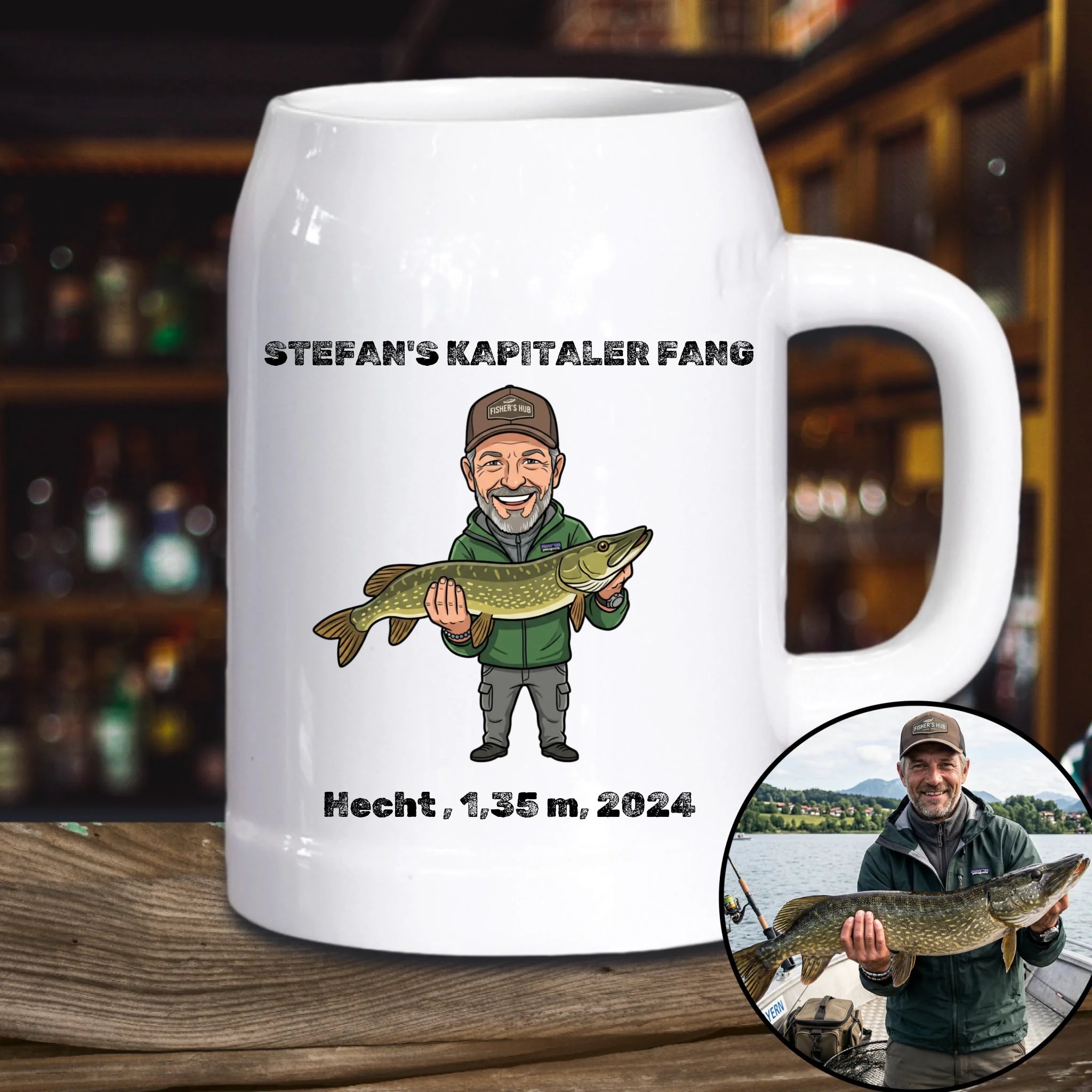 Bierkrug aus Stein personalisiert