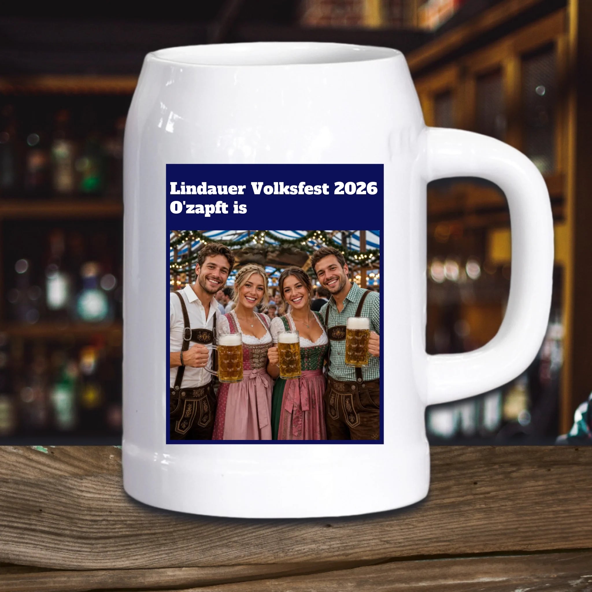 Bierkrug aus Stein personalisiert