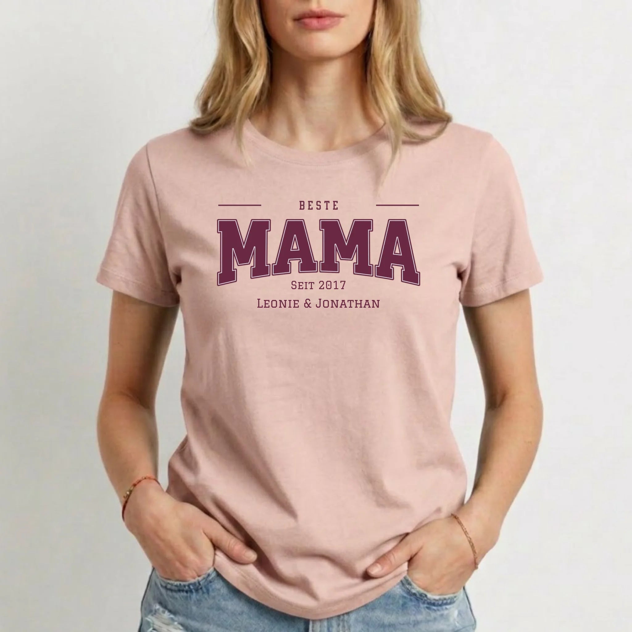 Personalisiertes T-Shirt Damen - rosa