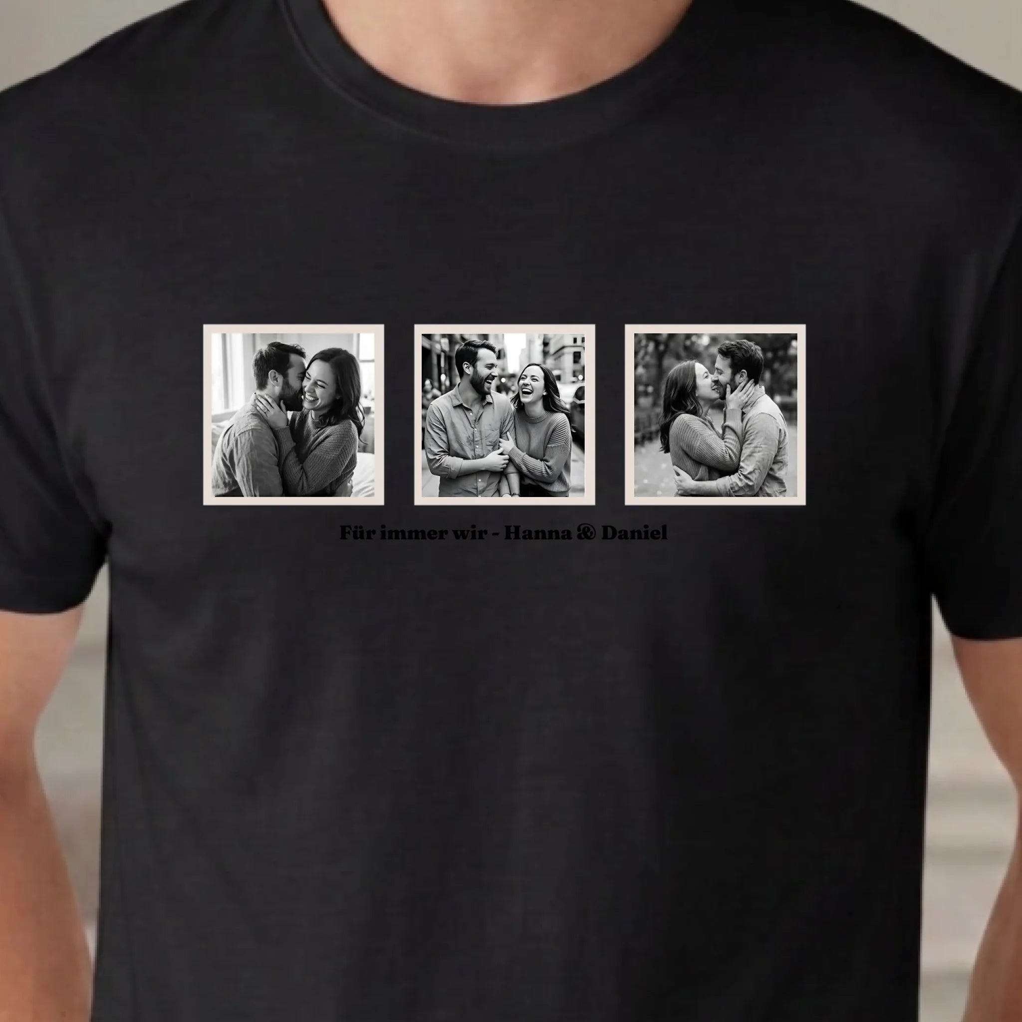 Personalisiertes T-shirt unisex - schwarz