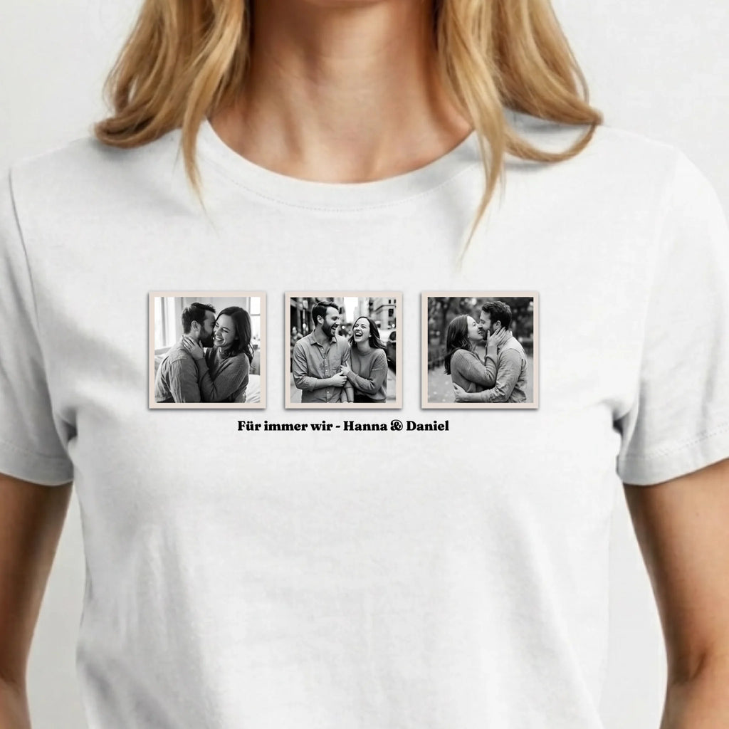 Personalisiertes T-Shirt Damen - weiss