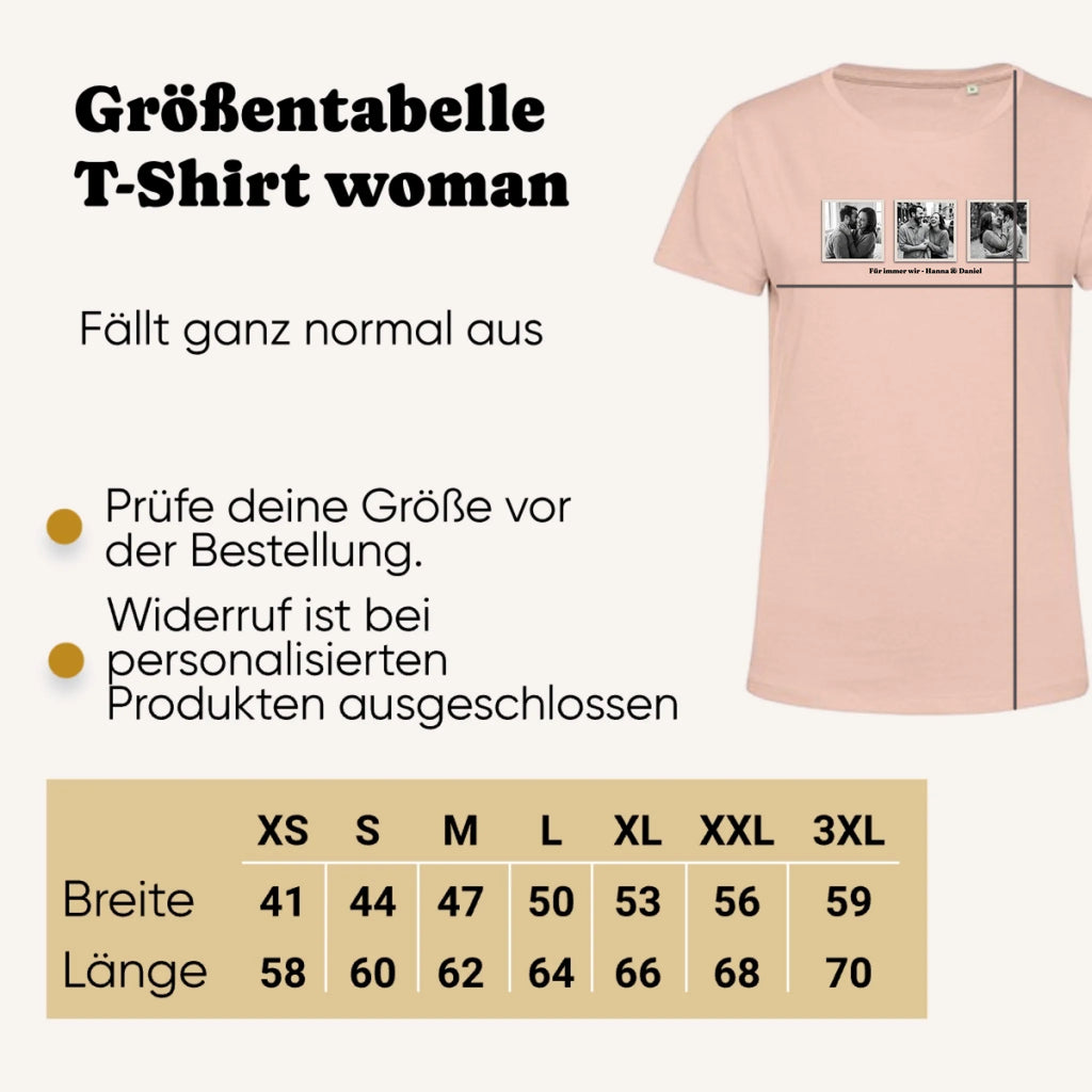 Personalisiertes T-Shirt Damen - weiss