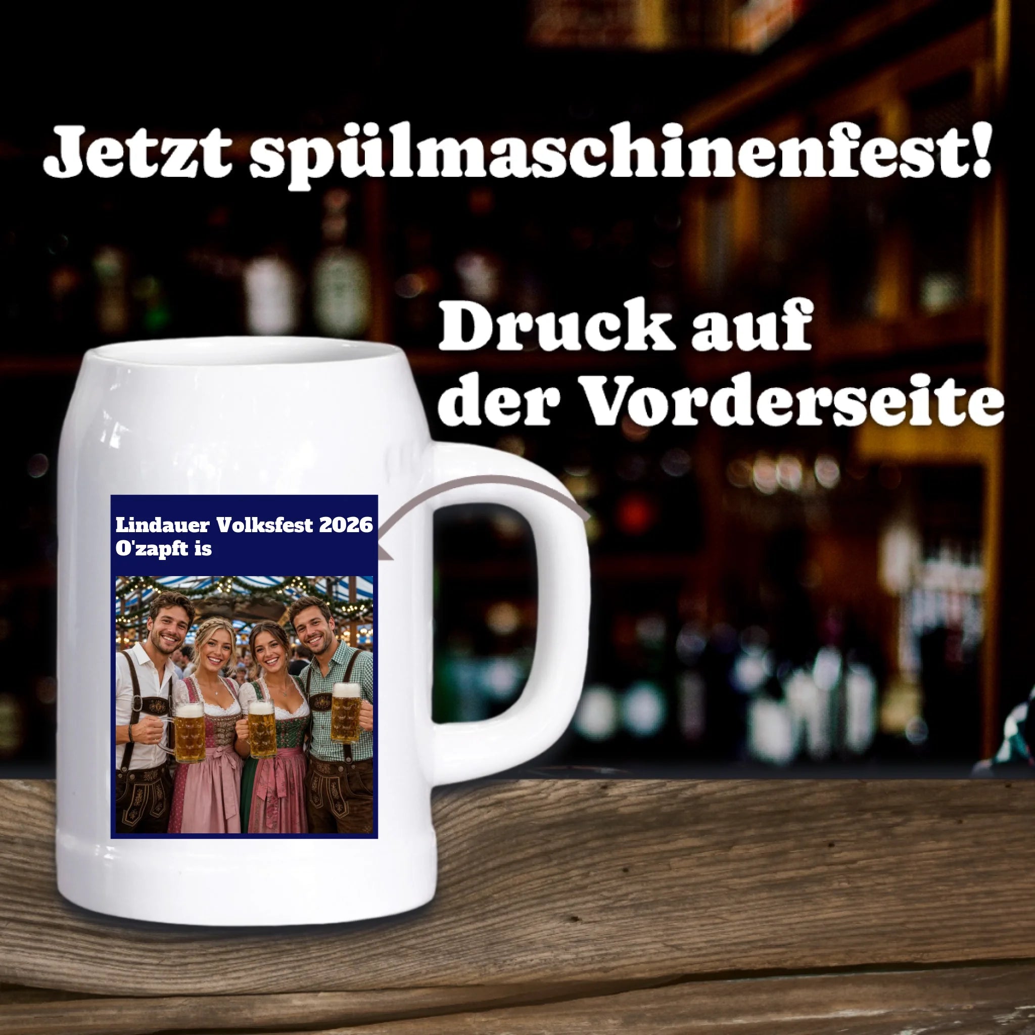 Bierkrug aus Stein personalisiert