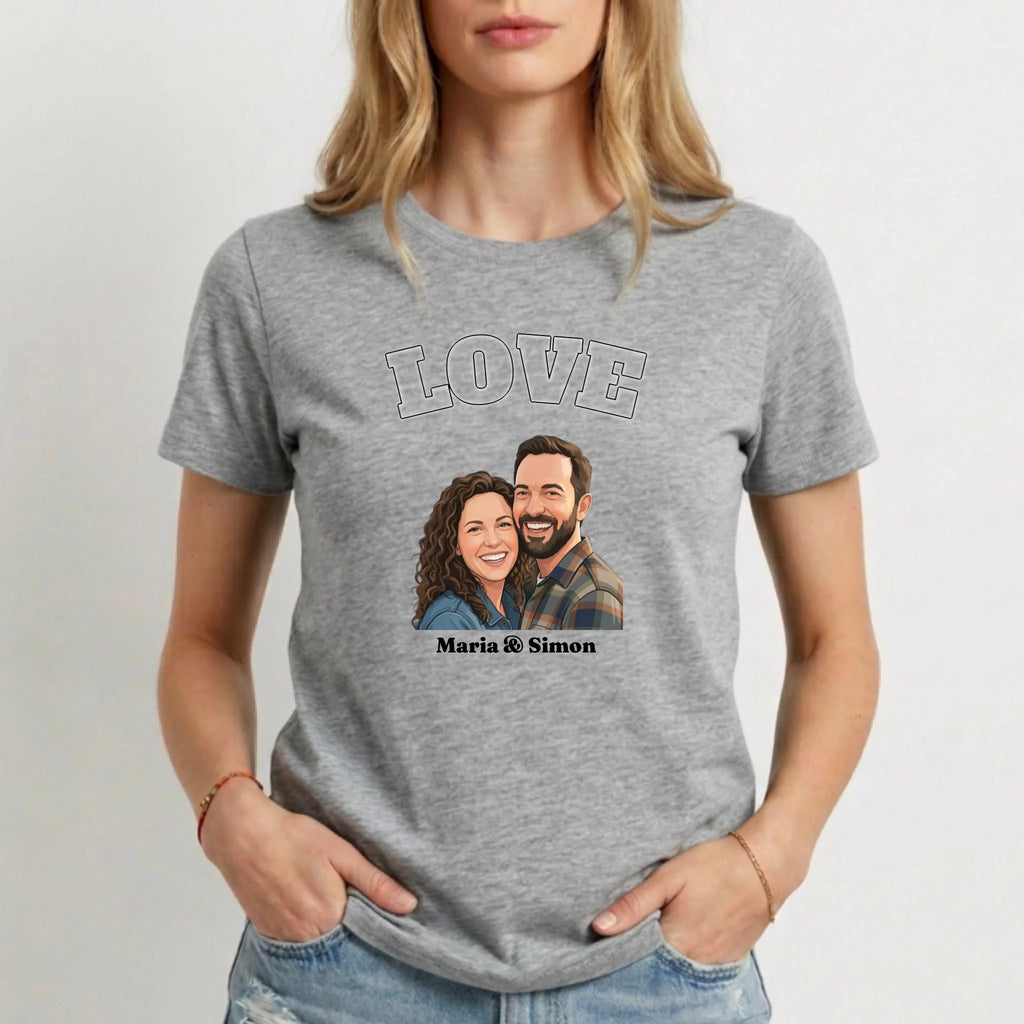 Personalisiertes T-Shirt Damen - grau