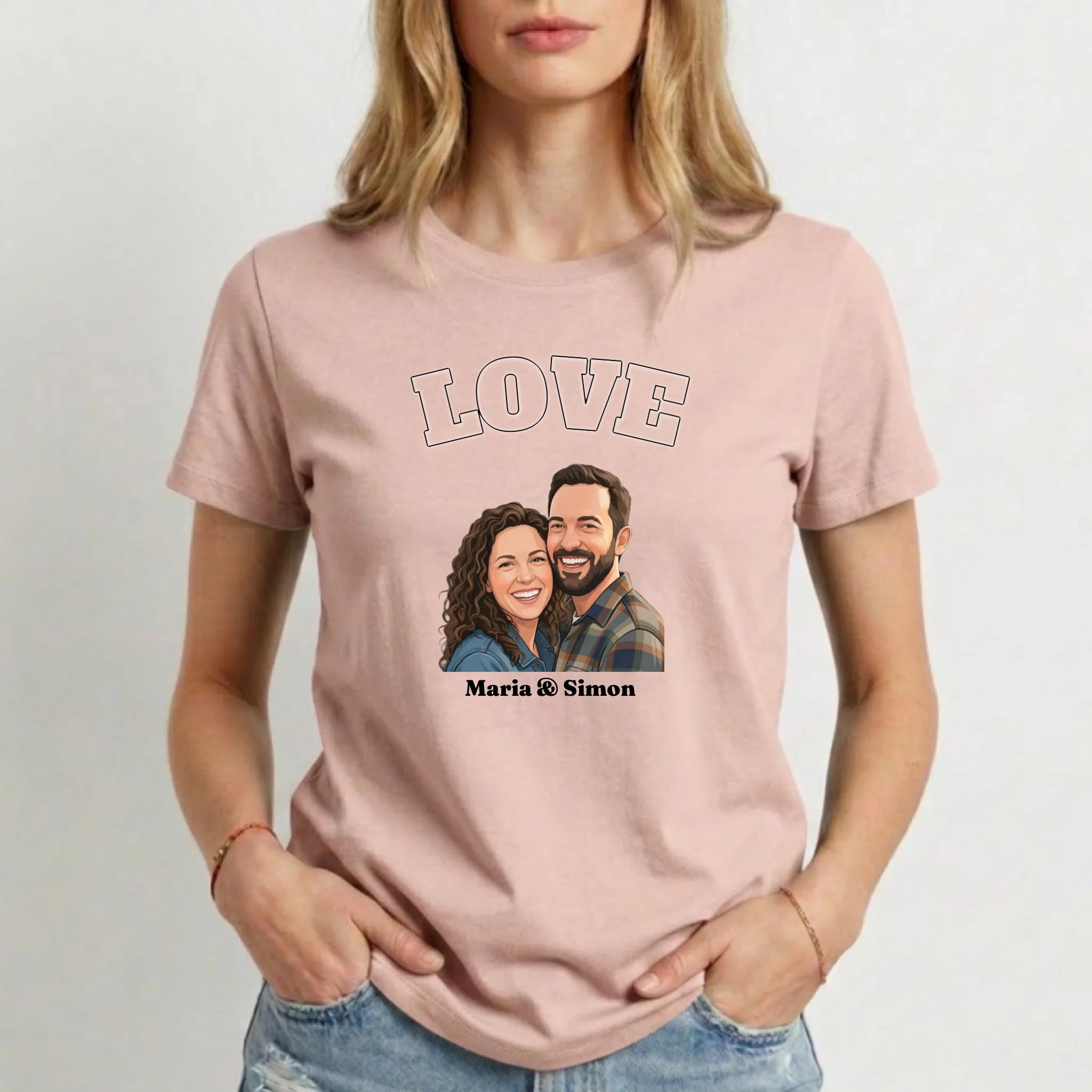 Personalisiertes T-Shirt Damen - rosa