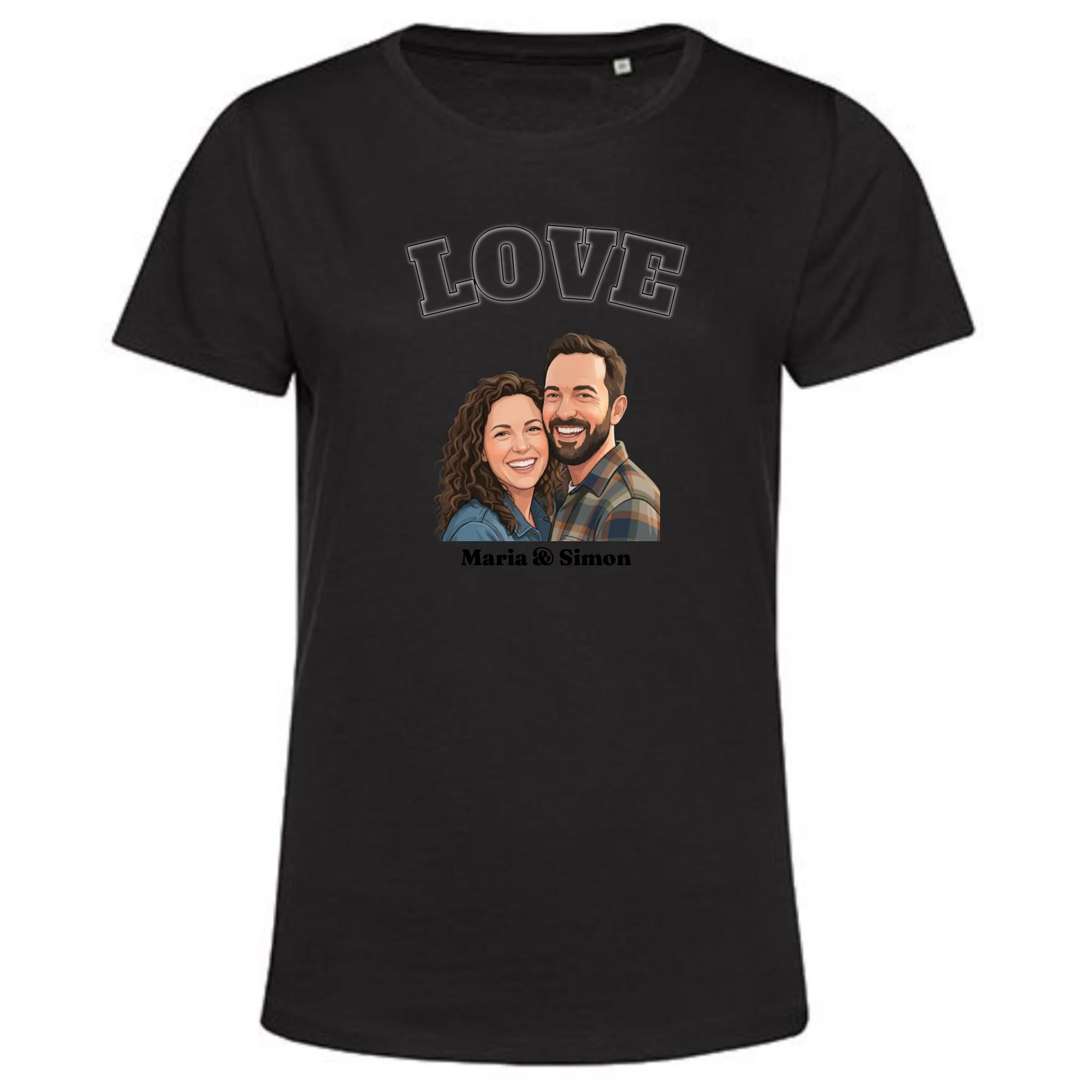 Personalisiertes T-Shirt Damen - schwarz