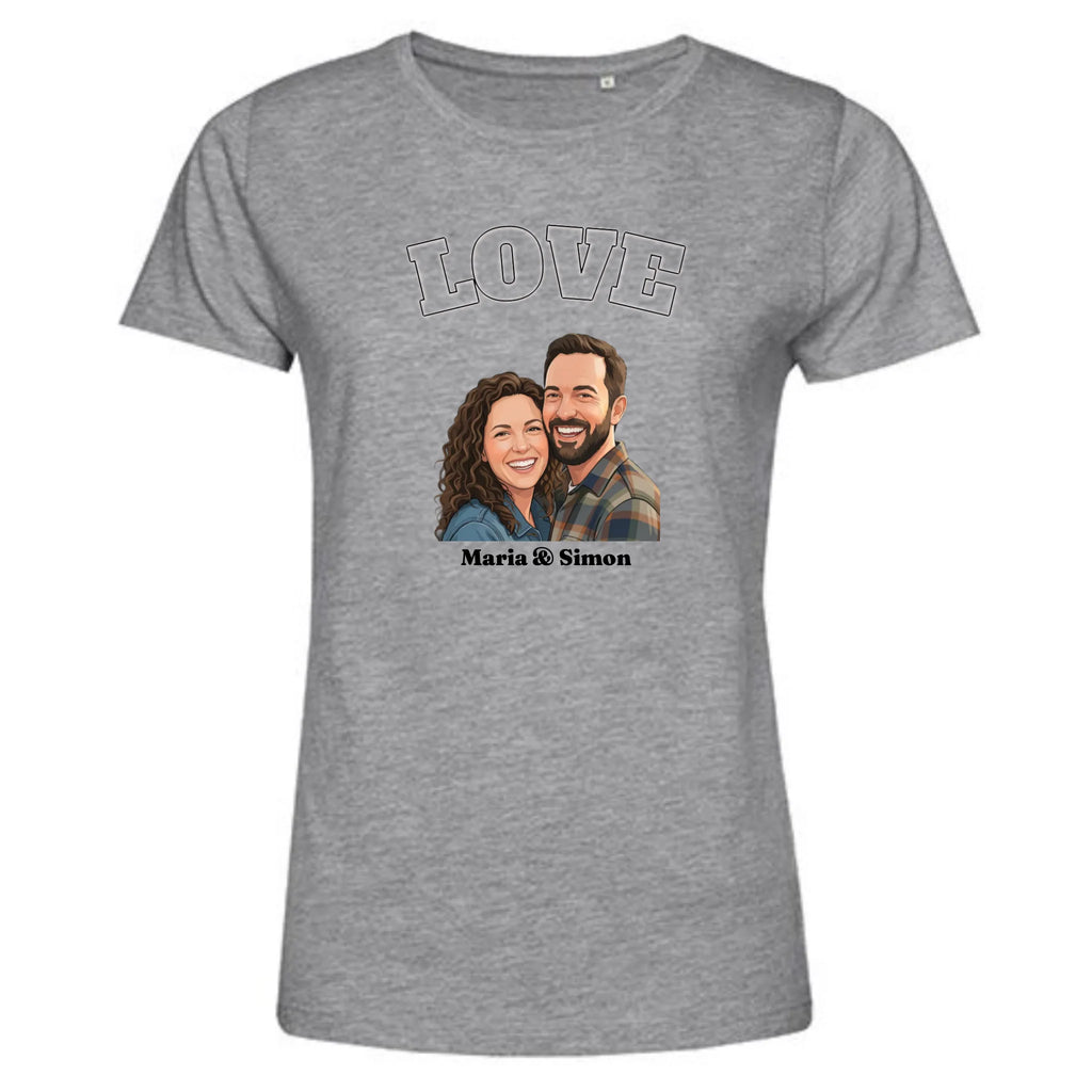 Personalisiertes T-Shirt Damen - grau