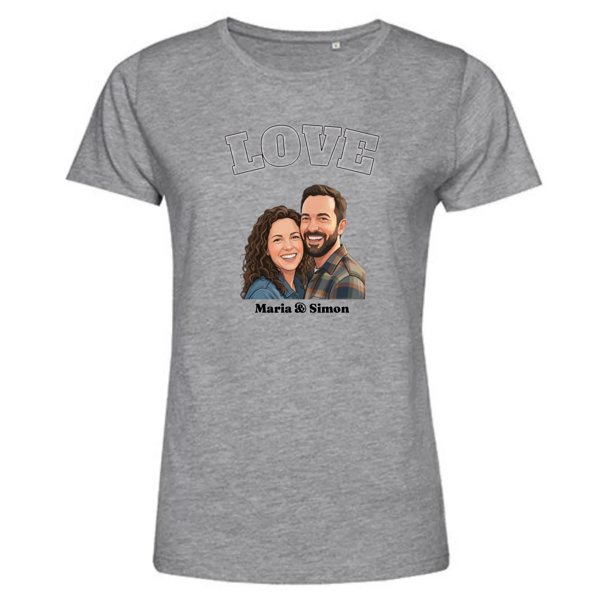 Personalisiertes T-Shirt Damen - grau
