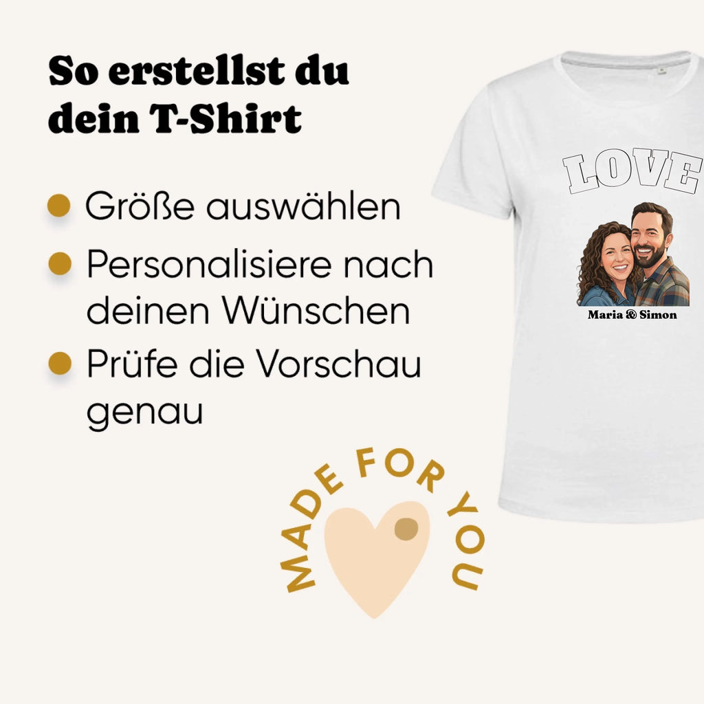 Personalisiertes T-Shirt Damen - weiss