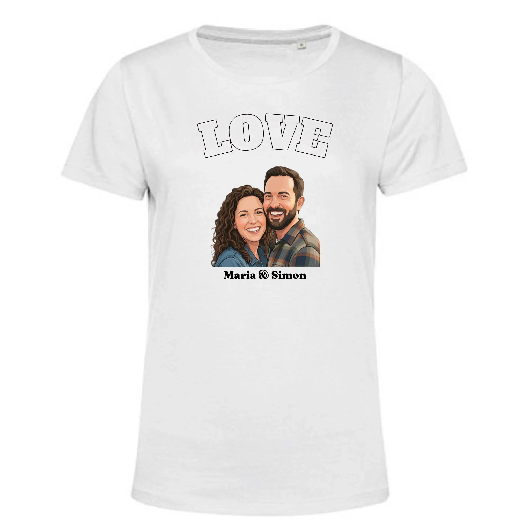 Personalisiertes T-Shirt Damen - weiß
