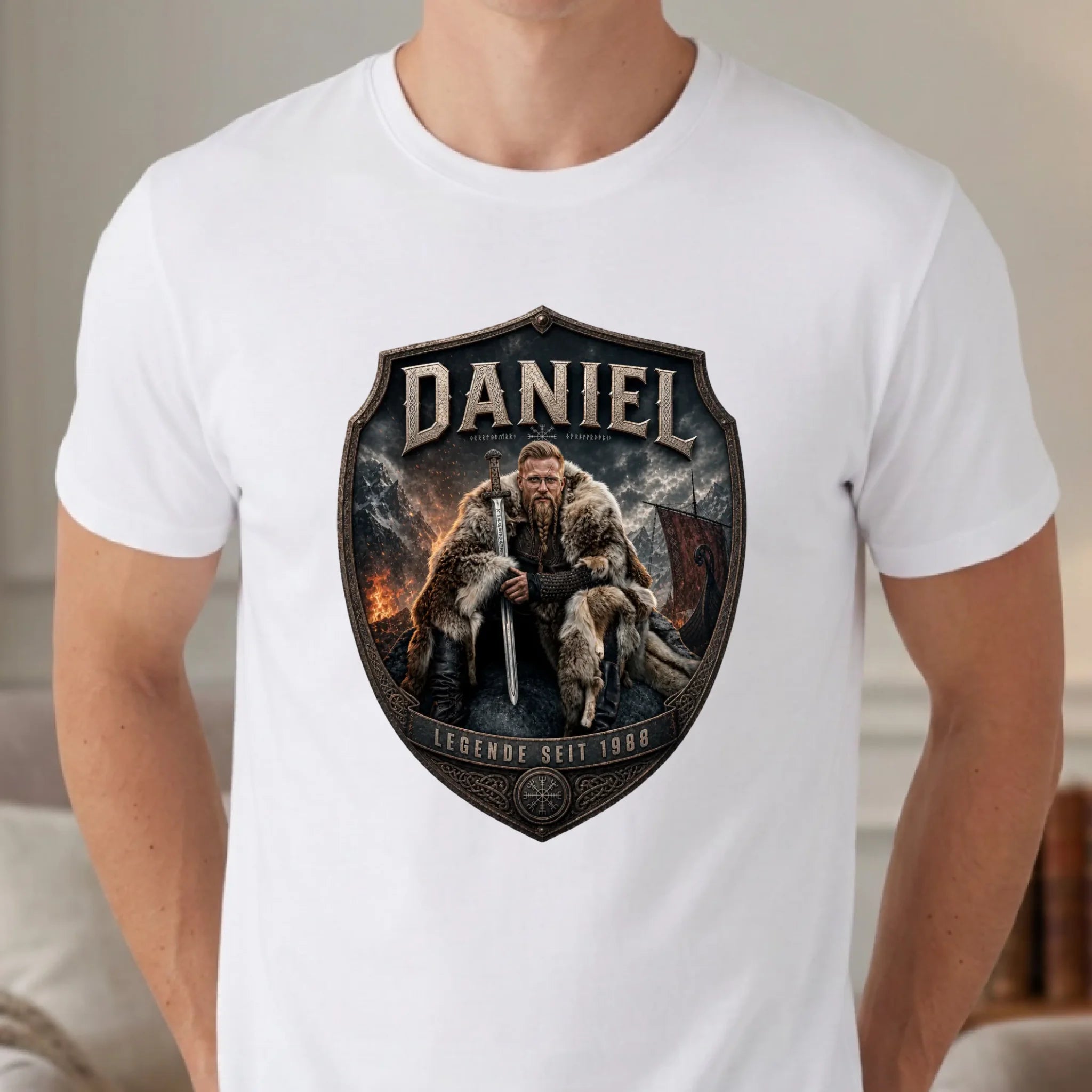 Personalisiertes T-shirt unisex - weiss
