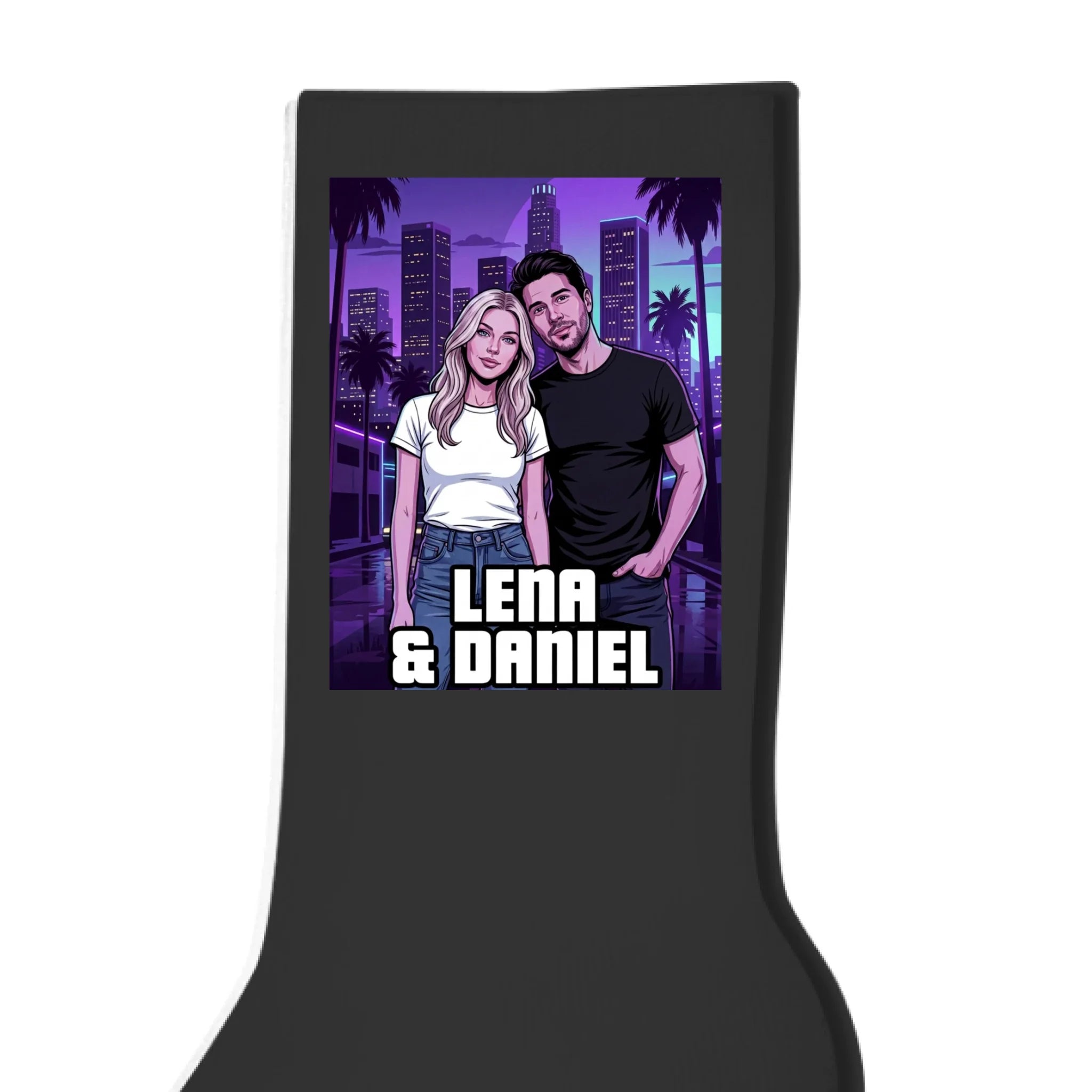 Personalisierte Socken schwarz
