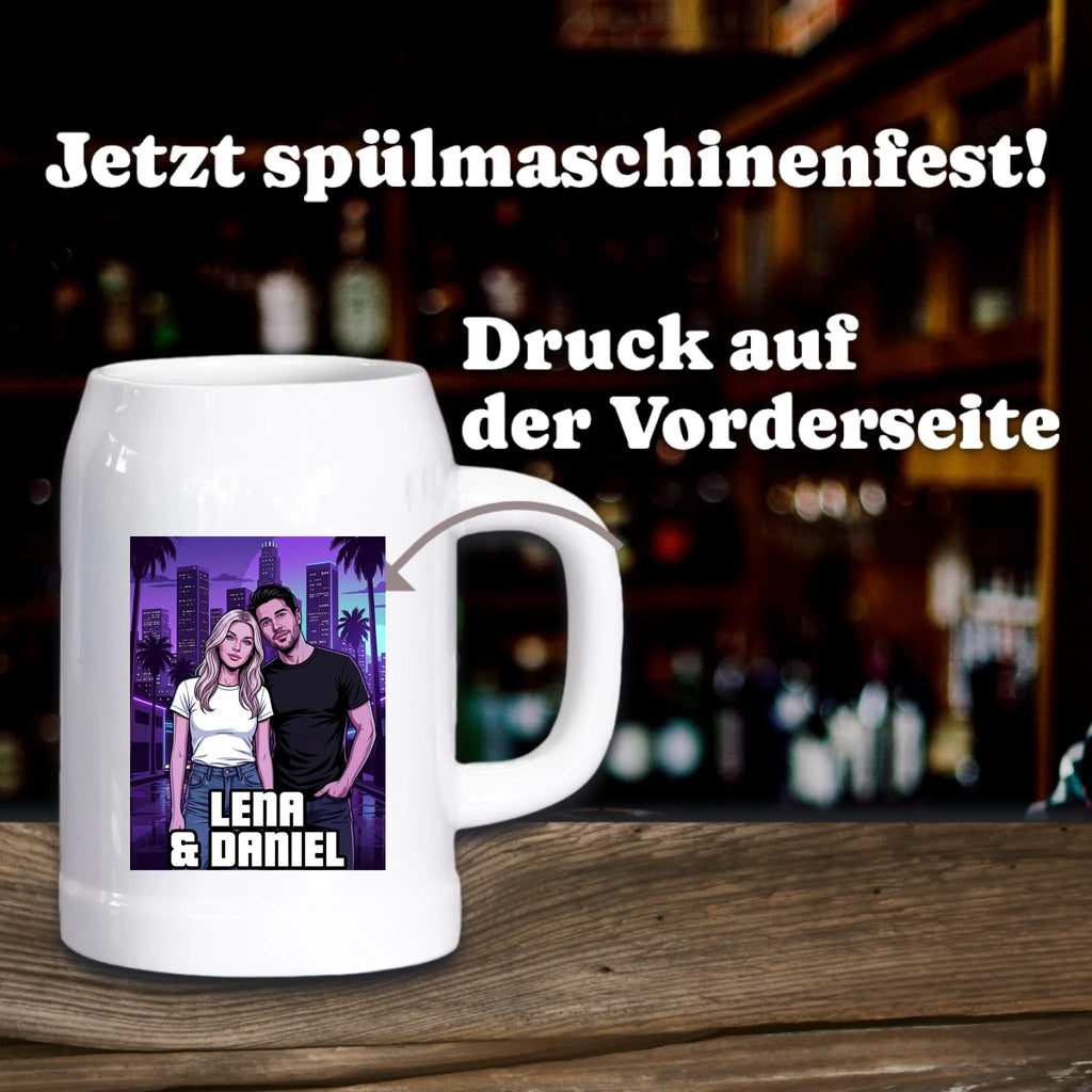 Bierkrug aus Stein personalisiert