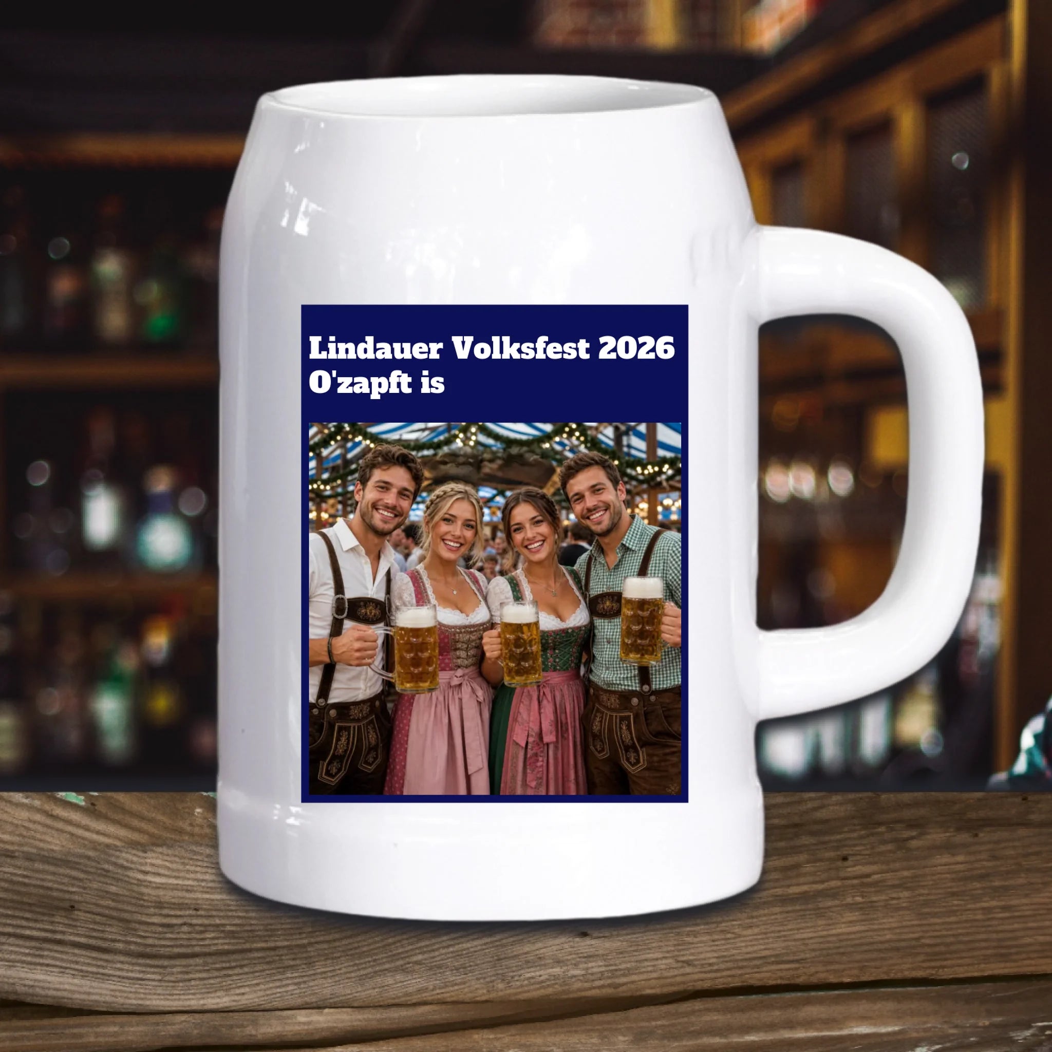 Bierkrug aus Stein personalisiert