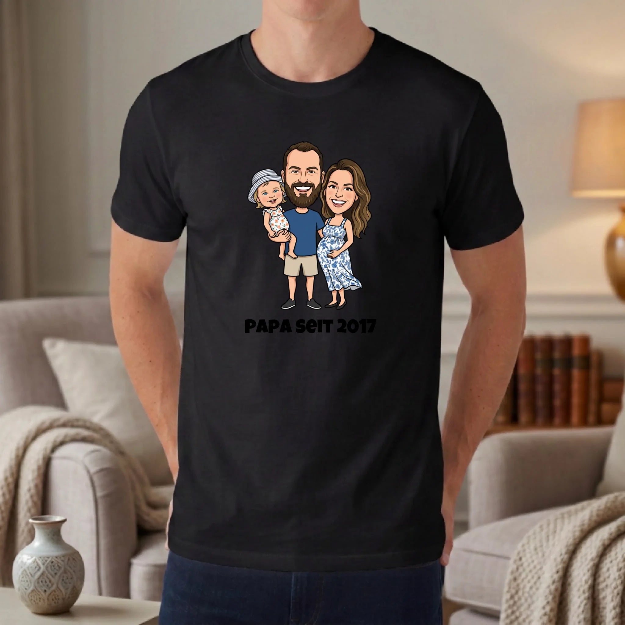 Personalisiertes T-shirt unisex - schwarz
