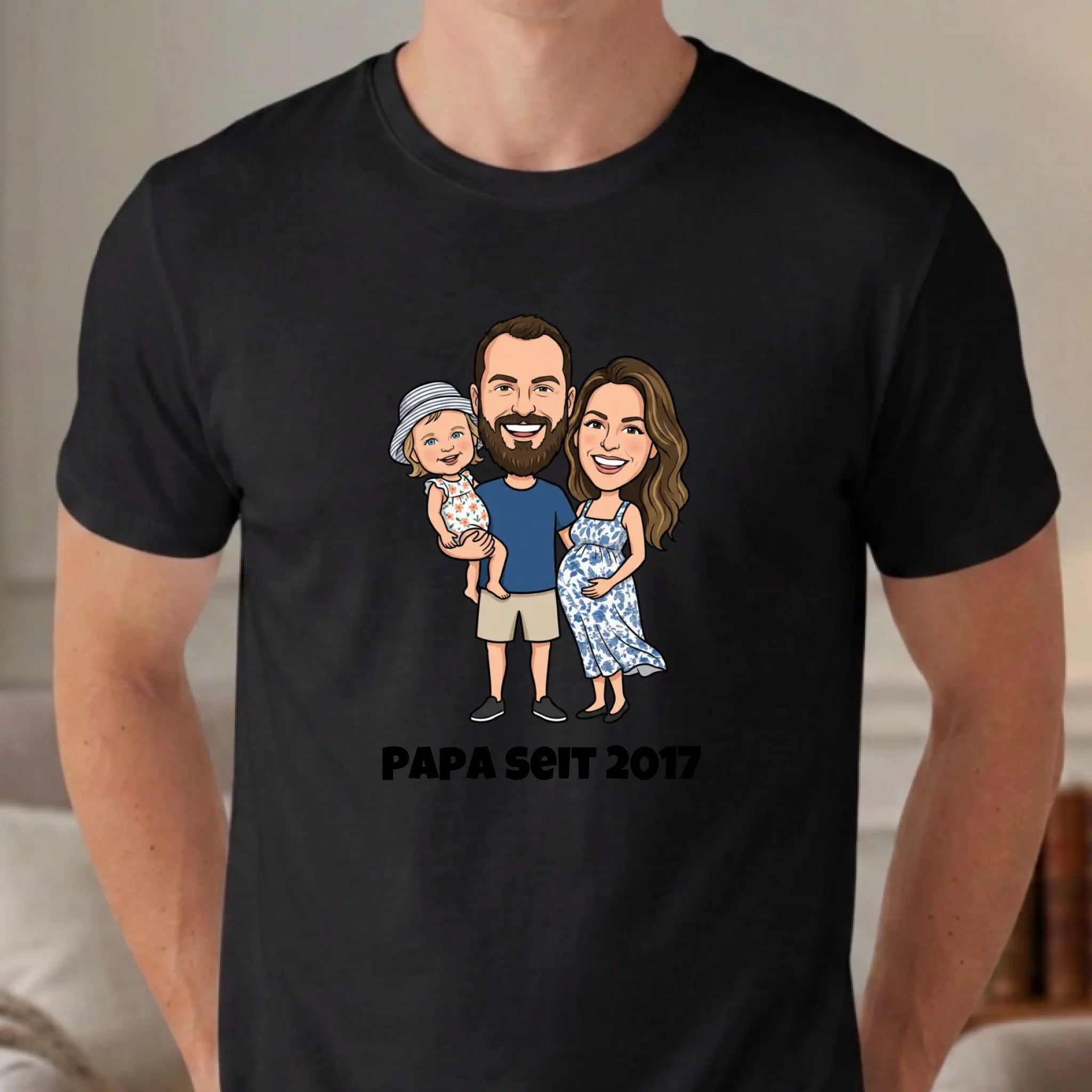 Personalisiertes T-shirt unisex - schwarz