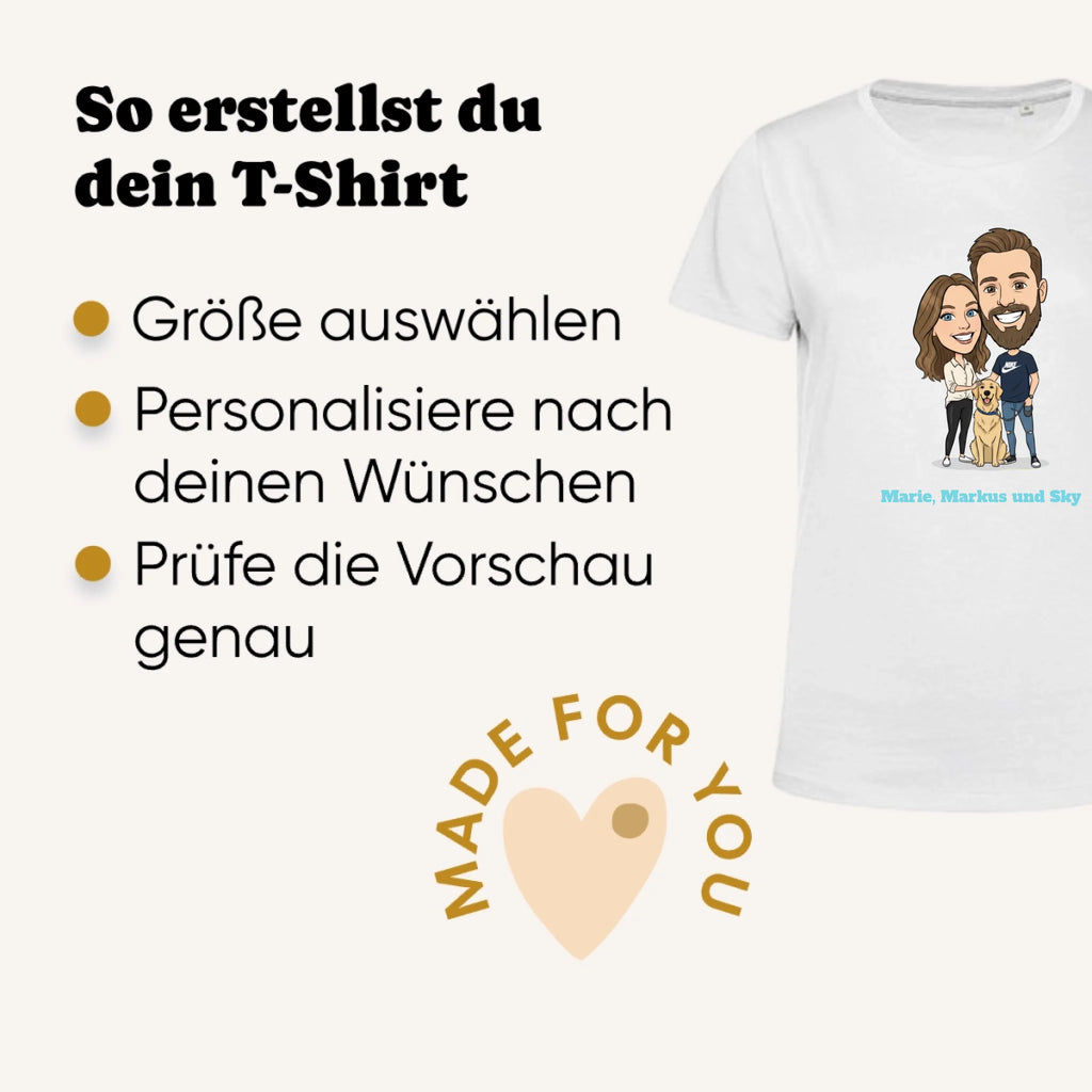 Personalisiertes T-Shirt Damen - weiss