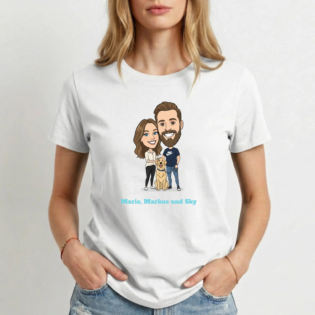 Personalisiertes T-Shirt Damen - weiss